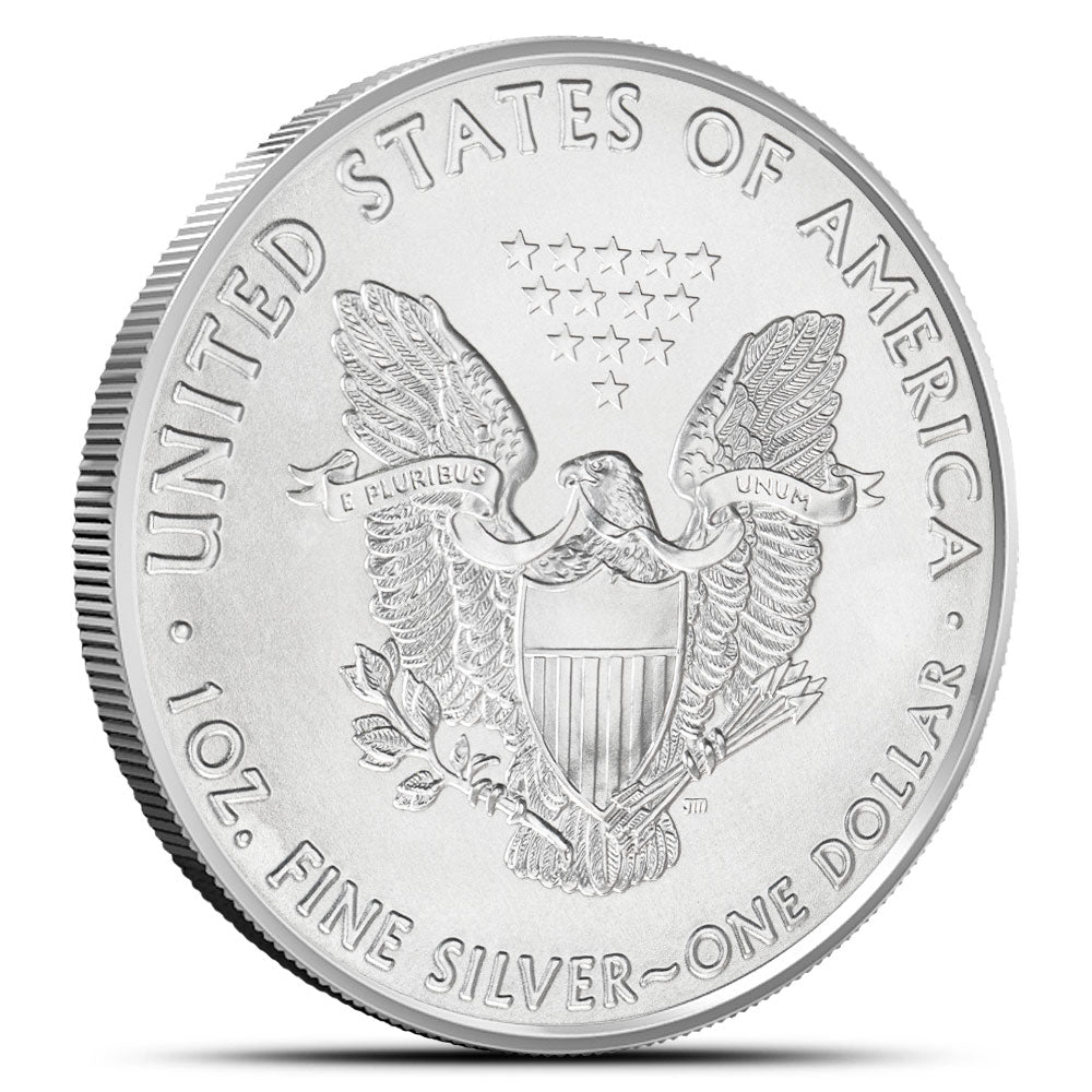 1 oz Silver American Eagle – Reverse with Heraldic Eagle and Shield (1986–2021, Random Year)
