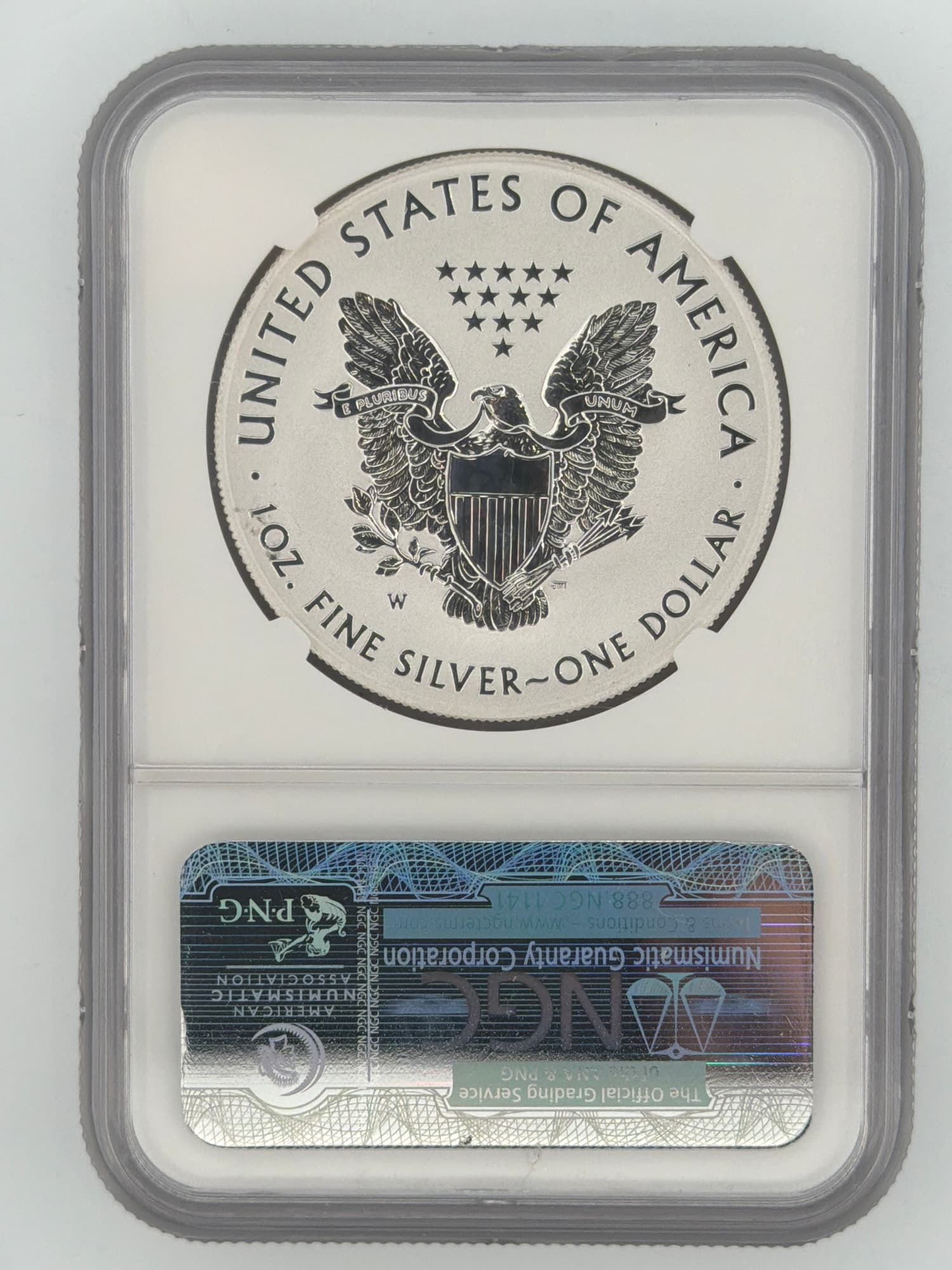 2013-W American Silver Eagle Reverse Proof $1 NGC PF70 Early Releases West Point Eagle Set - Alternate view