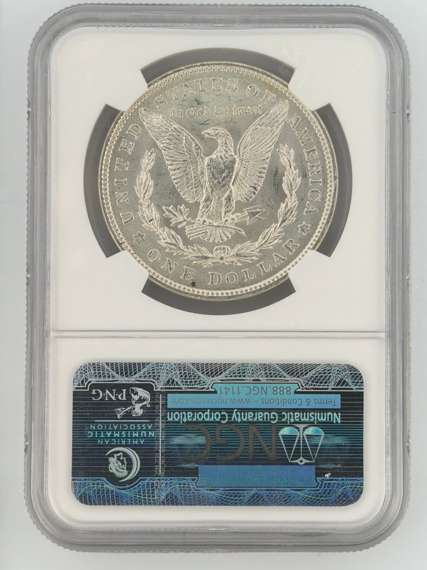 1921 Morgan Silver Dollar NGC MS 65 — Gem Uncirculated - Alternate view