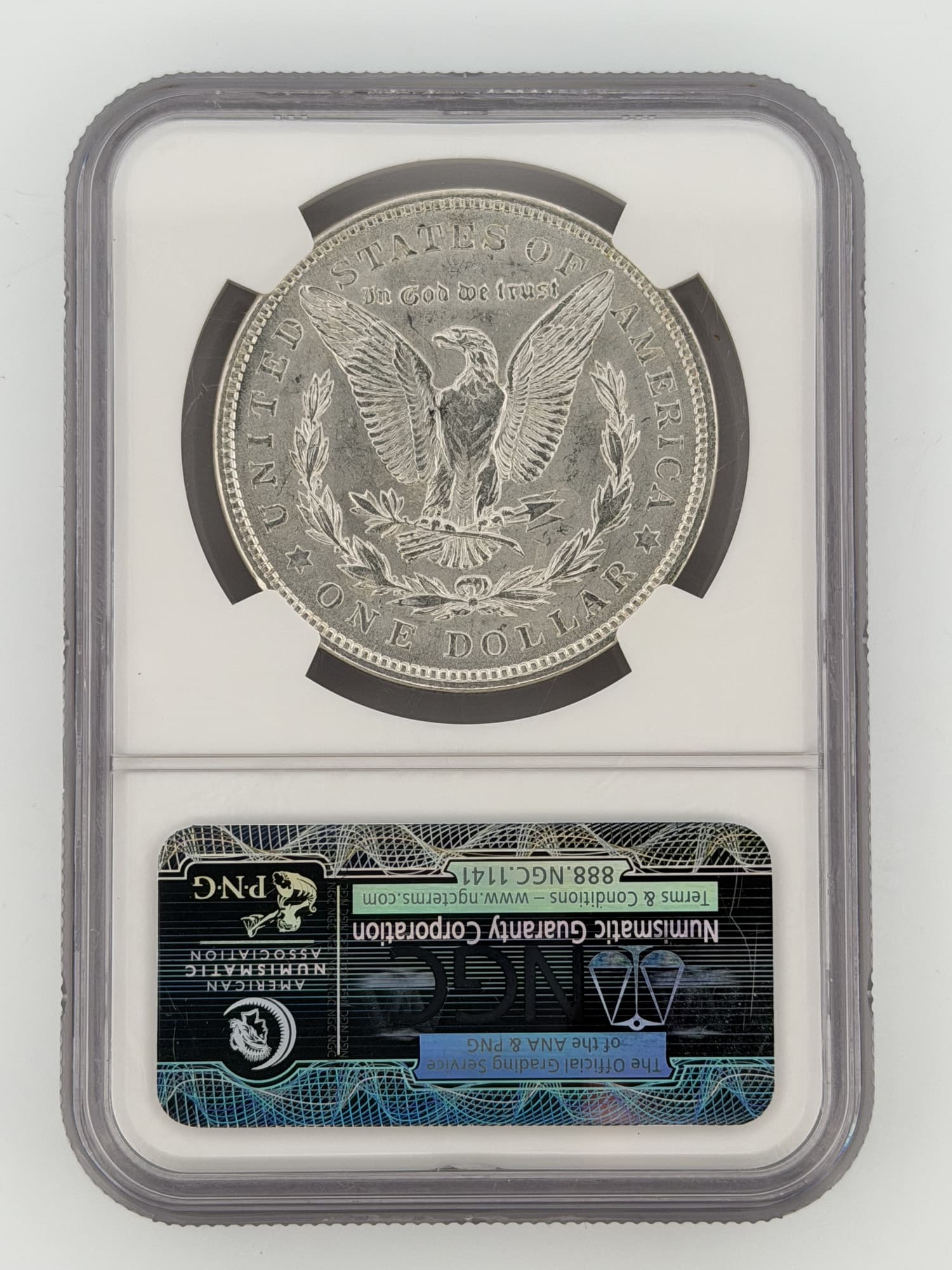 1921 Morgan Silver Dollar $1 NGC MS 61 - Alternate view