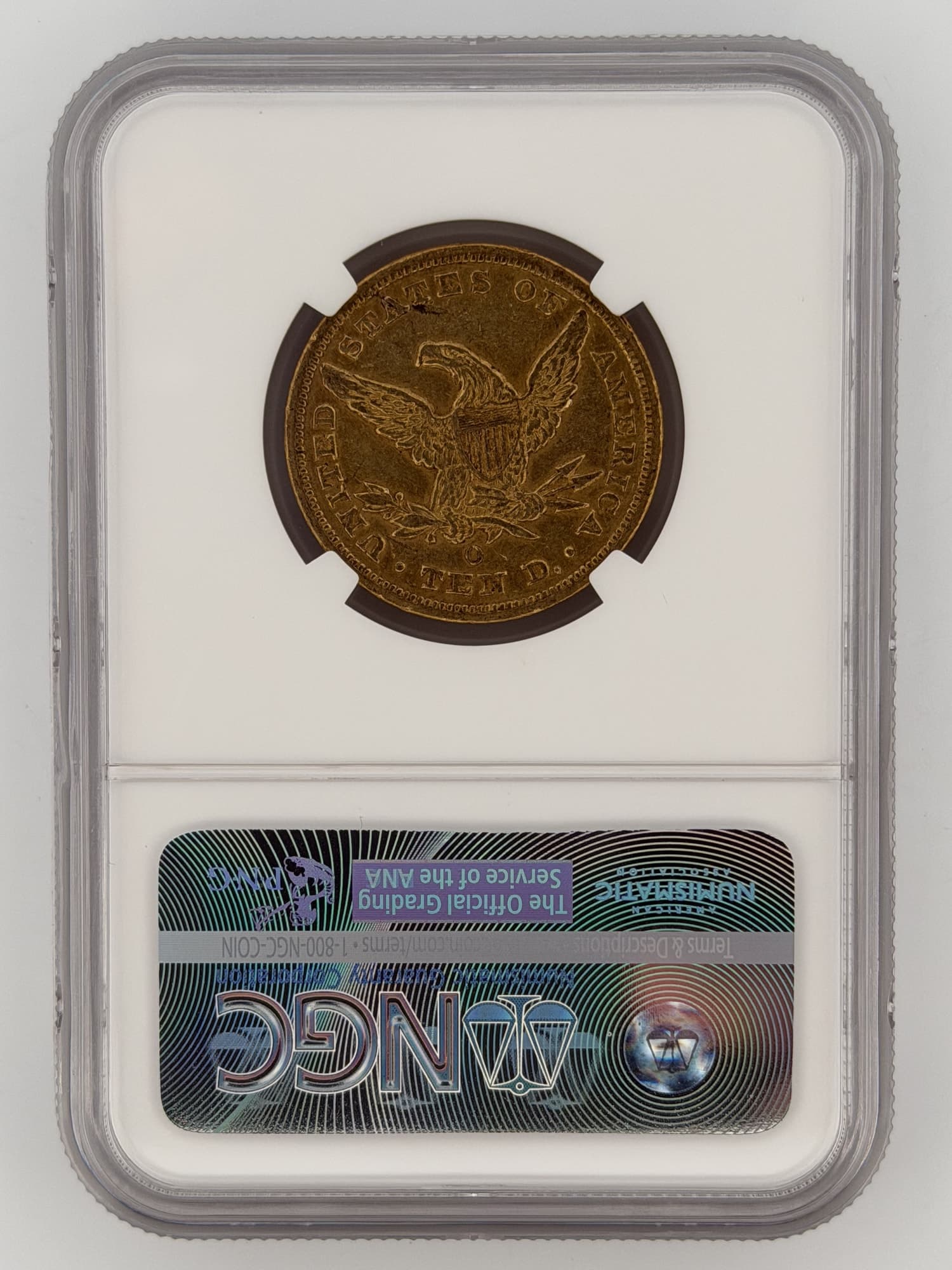 1851-O Liberty Head Eagle $10 Gold (Granite Lady Hoard) NGC AU55 - Alternate view