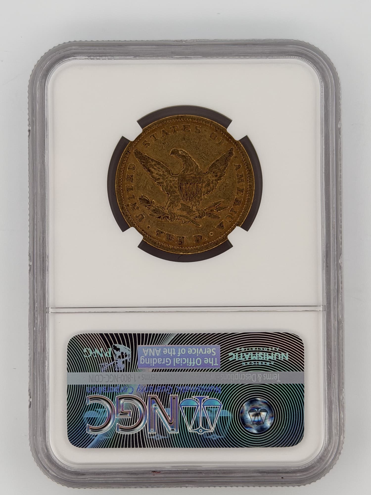1847 Liberty Head Eagle $10 Gold (Granite Lady Hoard) NGC XF45 - Alternate view