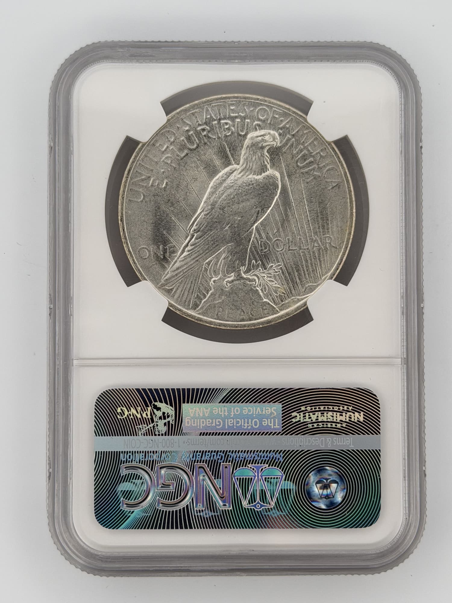 1922 Peace Silver Dollar NGC MS-63 – Certified Uncirculated - Alternate view