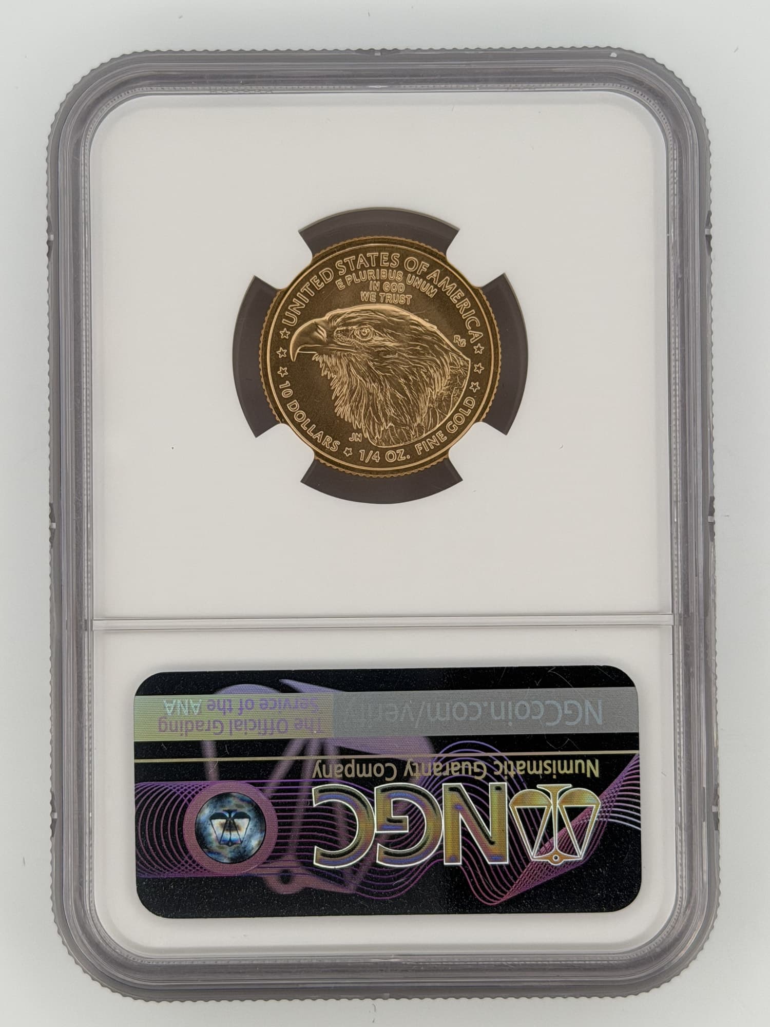 2021-W American Gold Eagle $10 1/4 oz NGC MS69 Eagle Portrait Type 2 Jennie Norris Signed - Alternate view