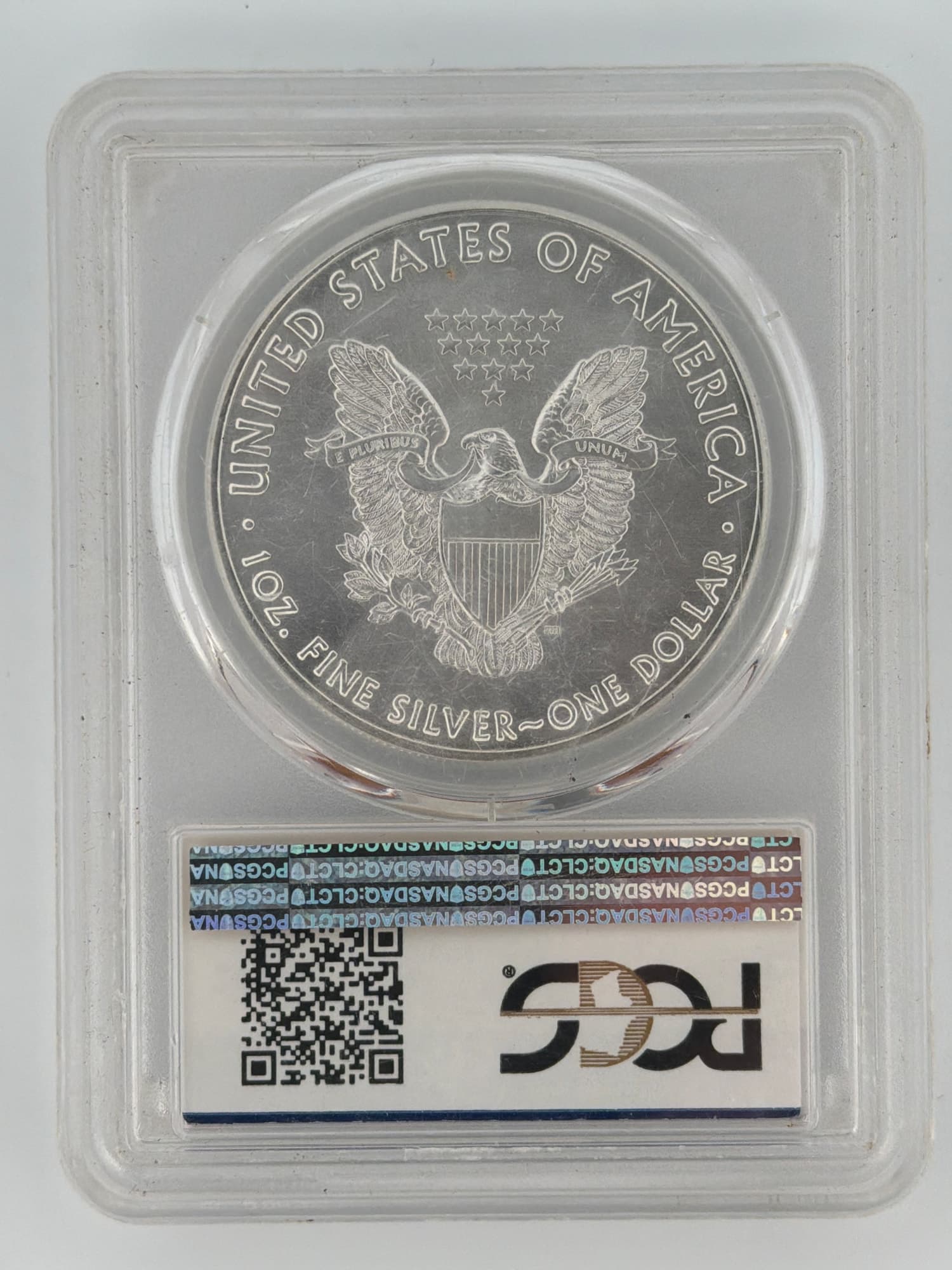 2019-W American Silver Eagle $1 PCGS MS69 First Strike West Point Mint - Alternate view