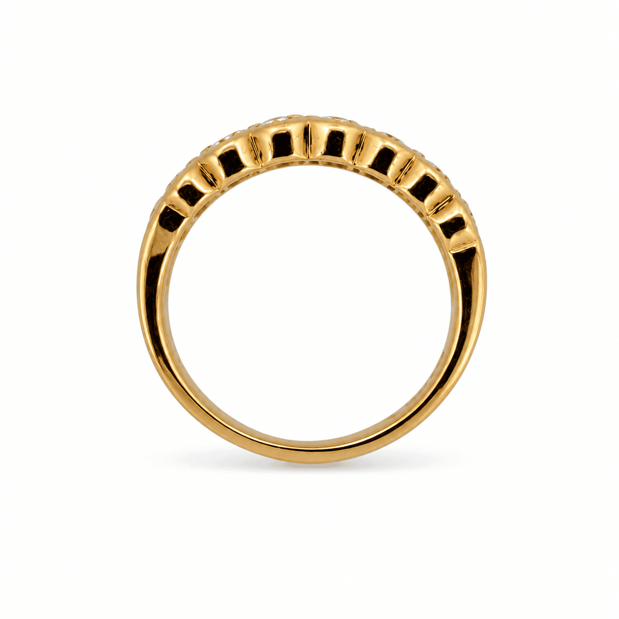 18K Yellow Gold Diamond Eternity Band, 1.00ct TW Round Diamonds VS2/G - Alternate view