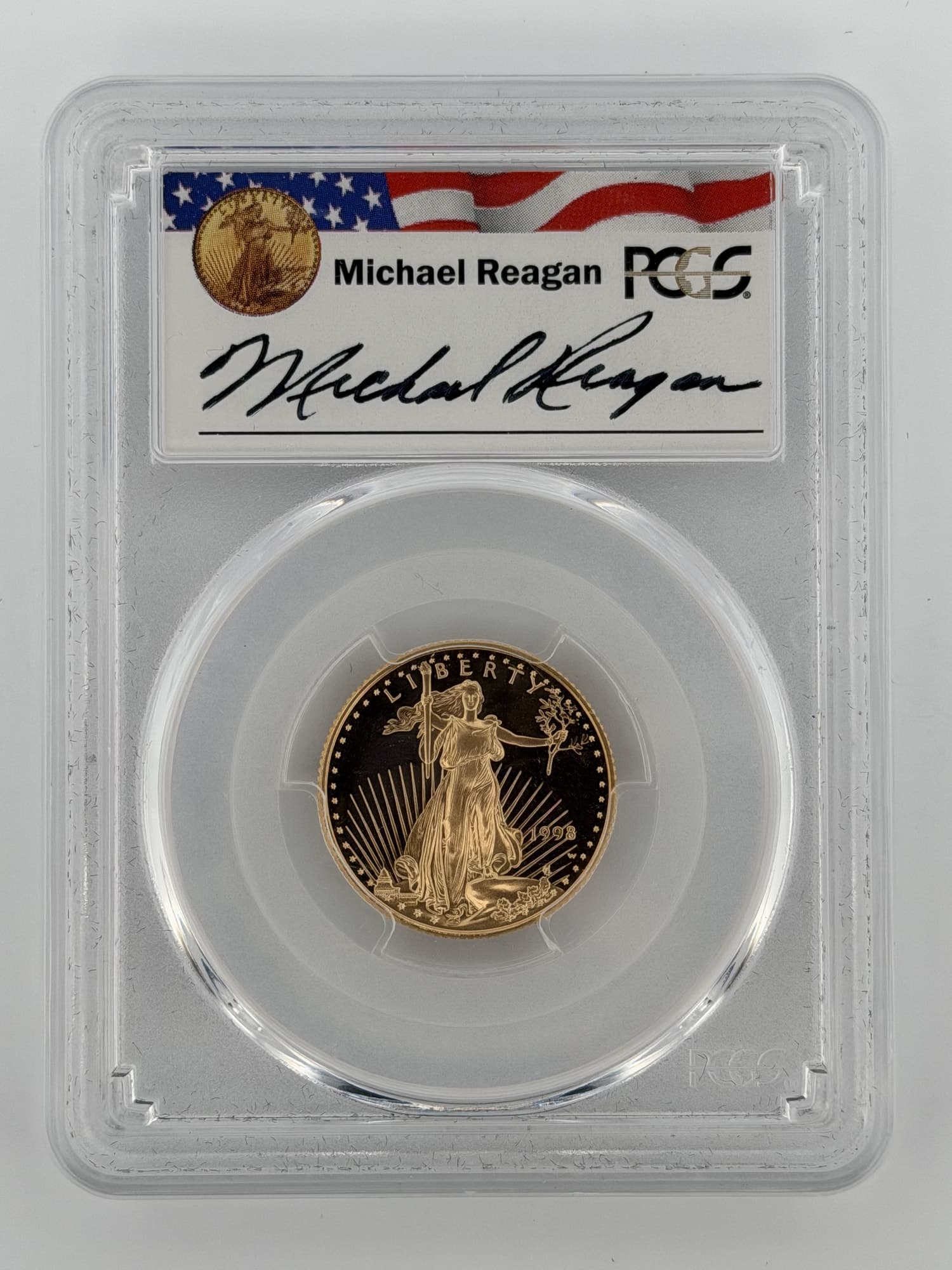 1998-W $10 Gold Eagle Proof PCGS PR69DCAM Reagan Legacy Series - Alternate view