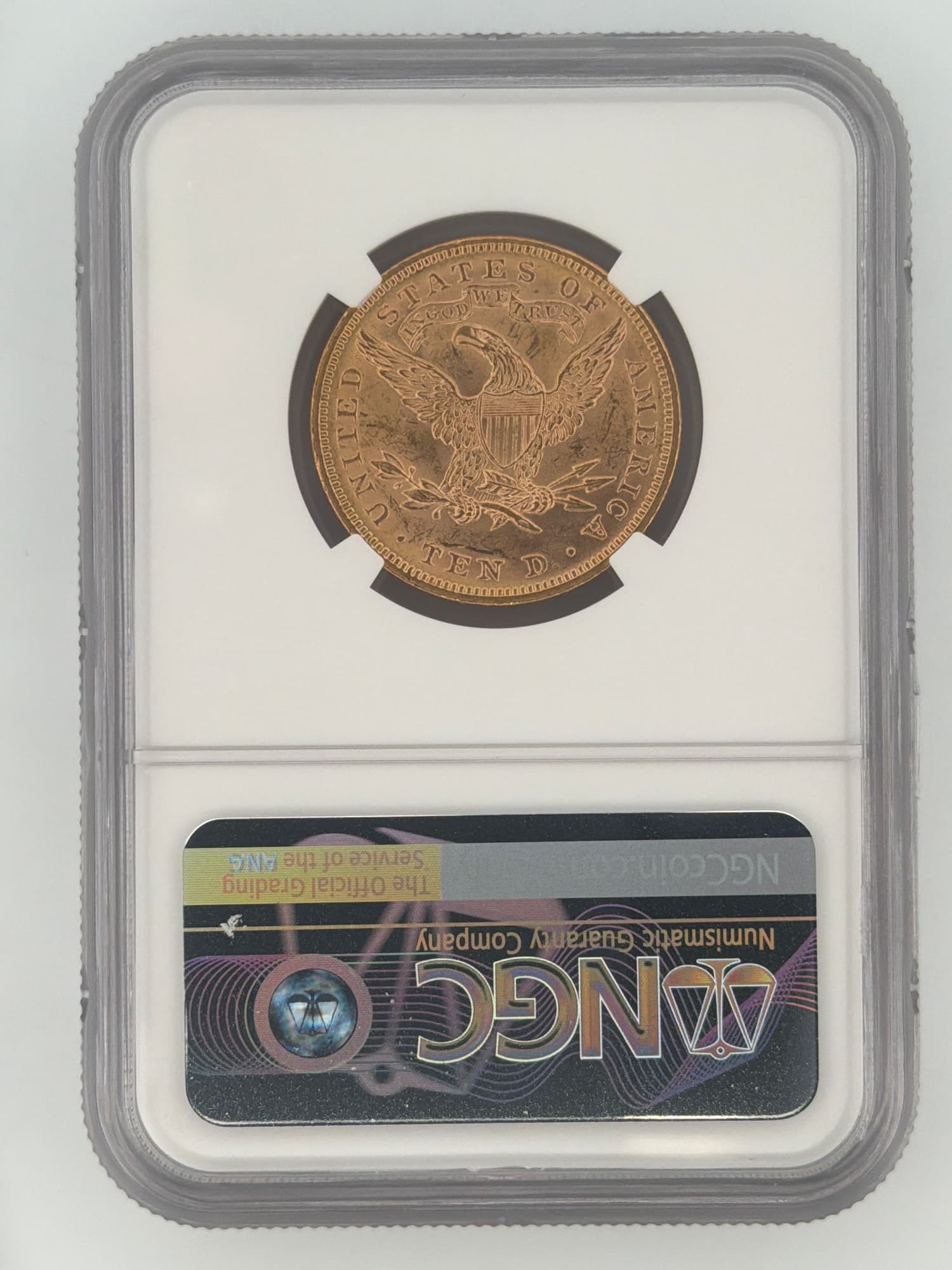 1895 Liberty Head Eagle $10 Gold Coin NGC MS-63 - Alternate view