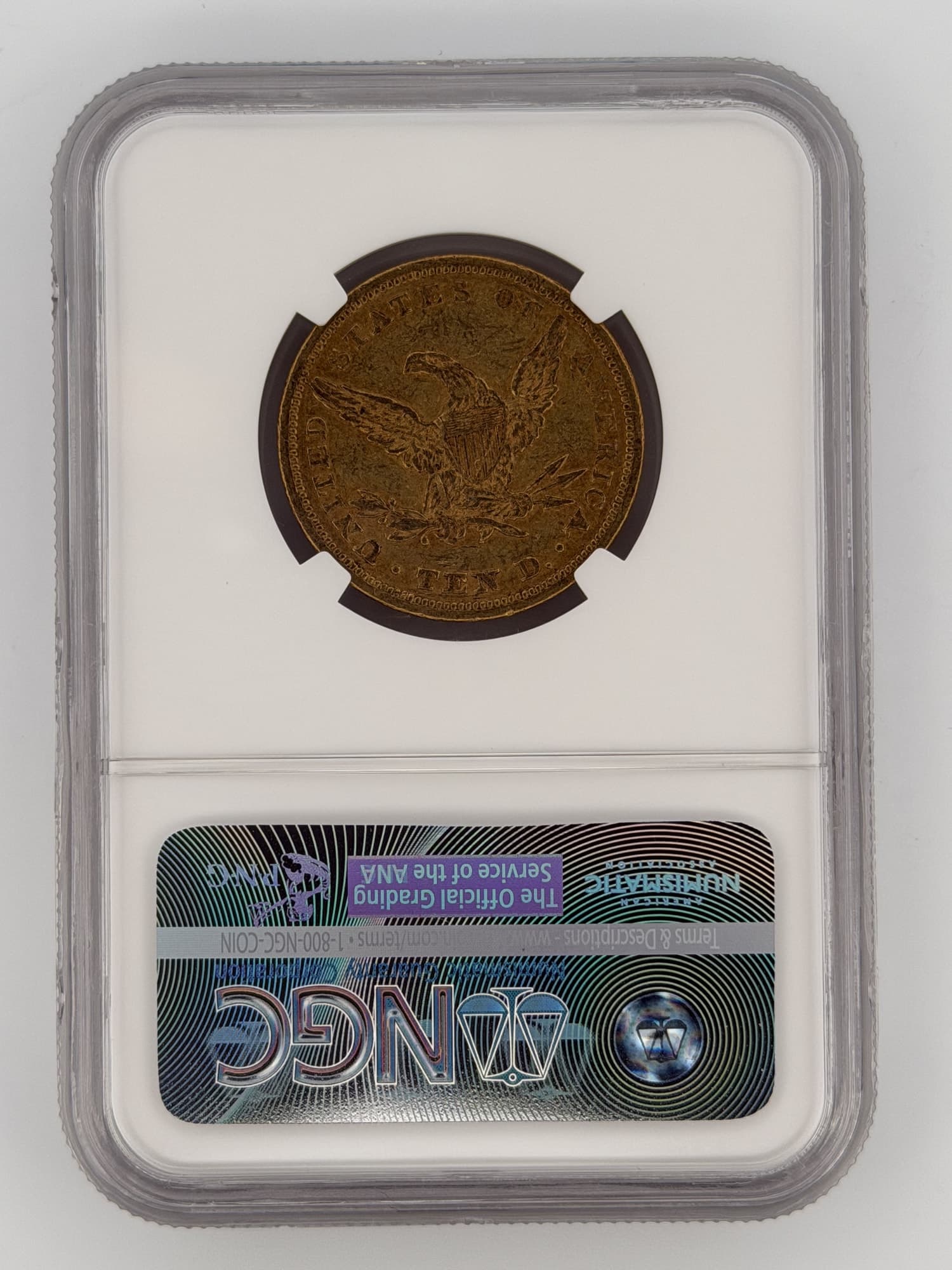 1842 Liberty Head Eagle (Small Date) $10 Gold (Granite Lady Hoard) NGC AU53+ - Alternate view