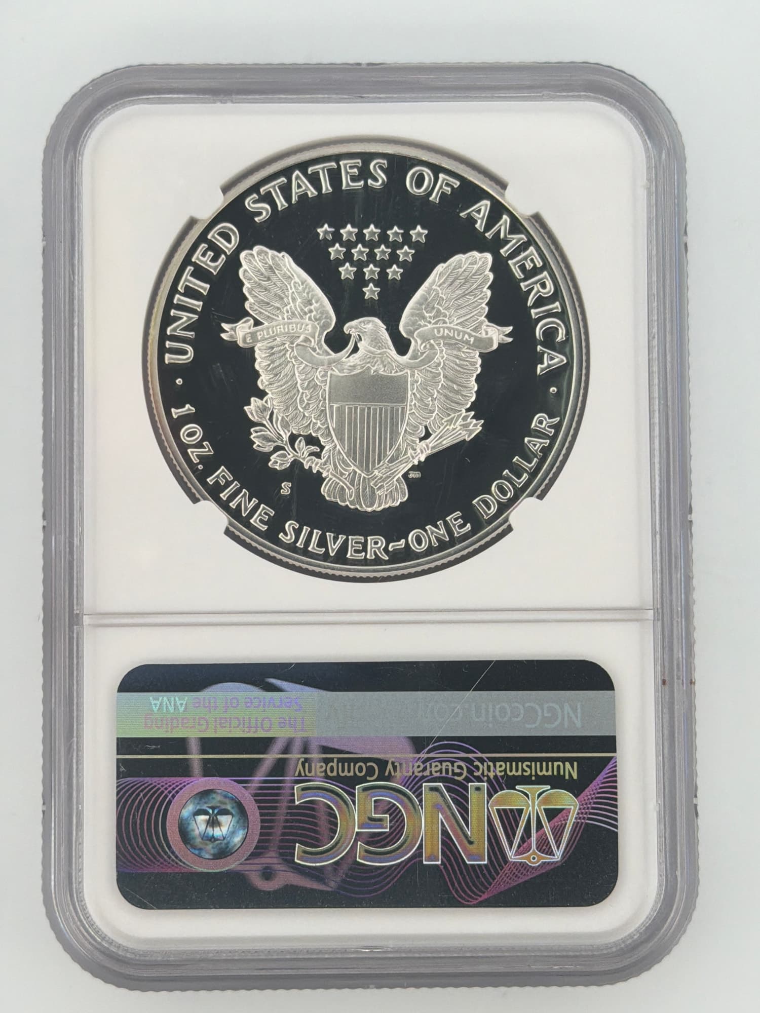 1990-S American Silver Eagle $1 NGC PF-69 Ultra Cameo (Ultra Breaks) - Alternate view