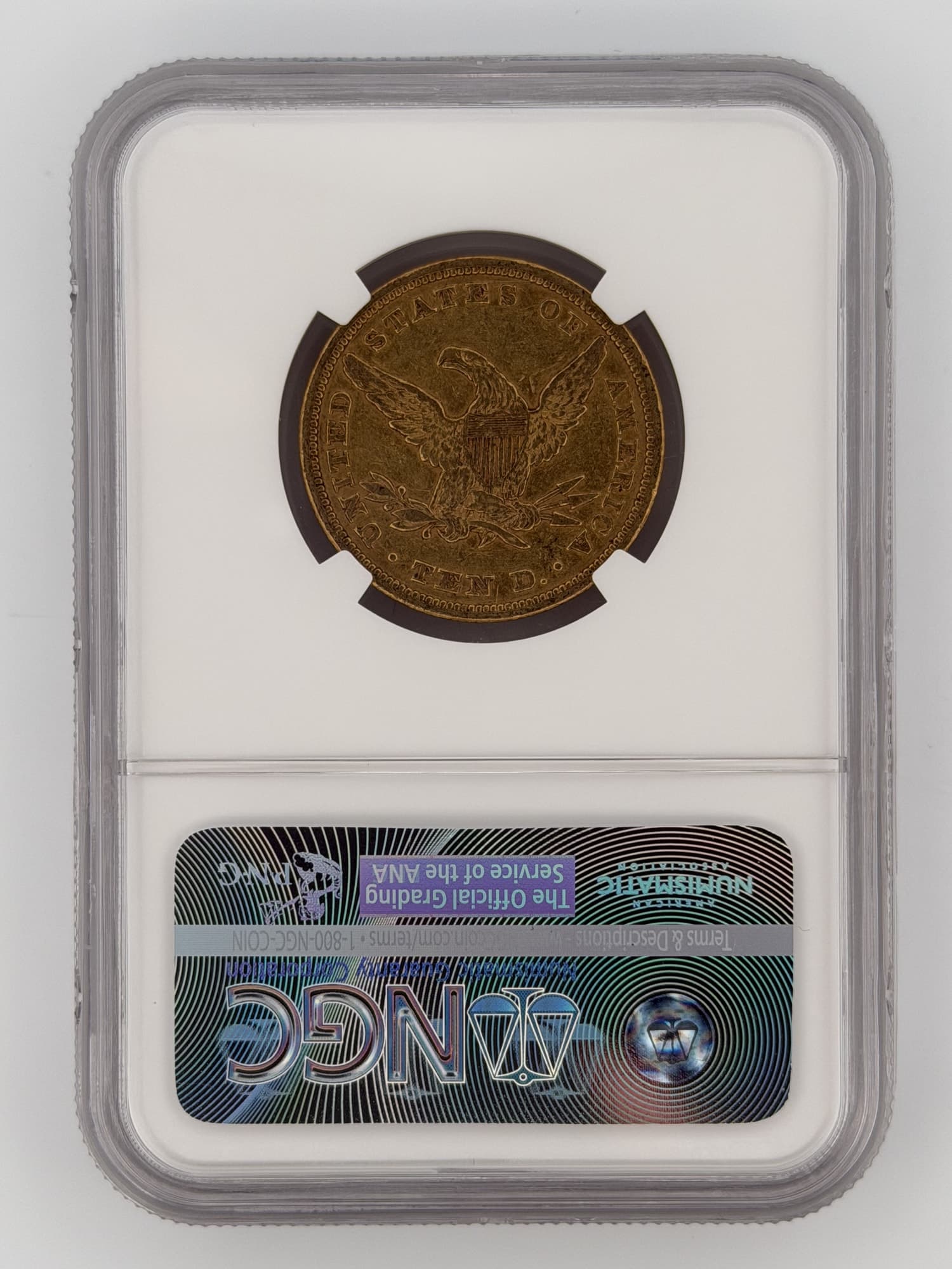 1847 Liberty Head Eagle $10 Gold (Granite Lady Hoard) NGC XF45 - Alternate view