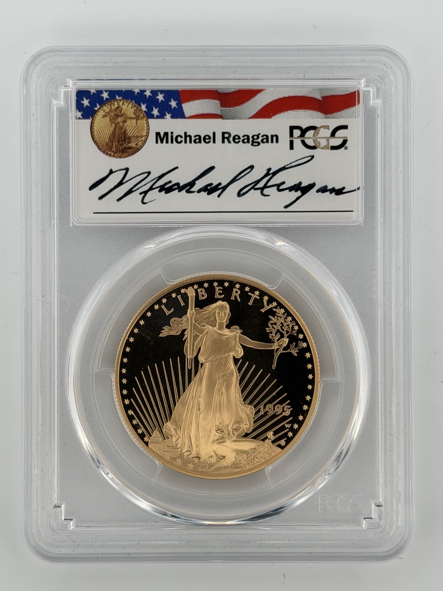 1995-W $50 American Gold Eagle PCGS PR69DCAM Reagan Legacy Series - Alternate view