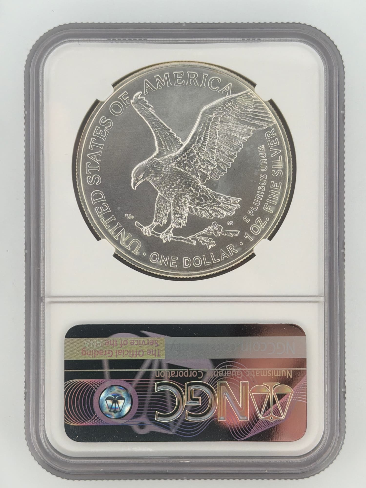 2022-W American Silver Eagle $1 NGC MS70 — Wyoming State 26 of 50 - Alternate view