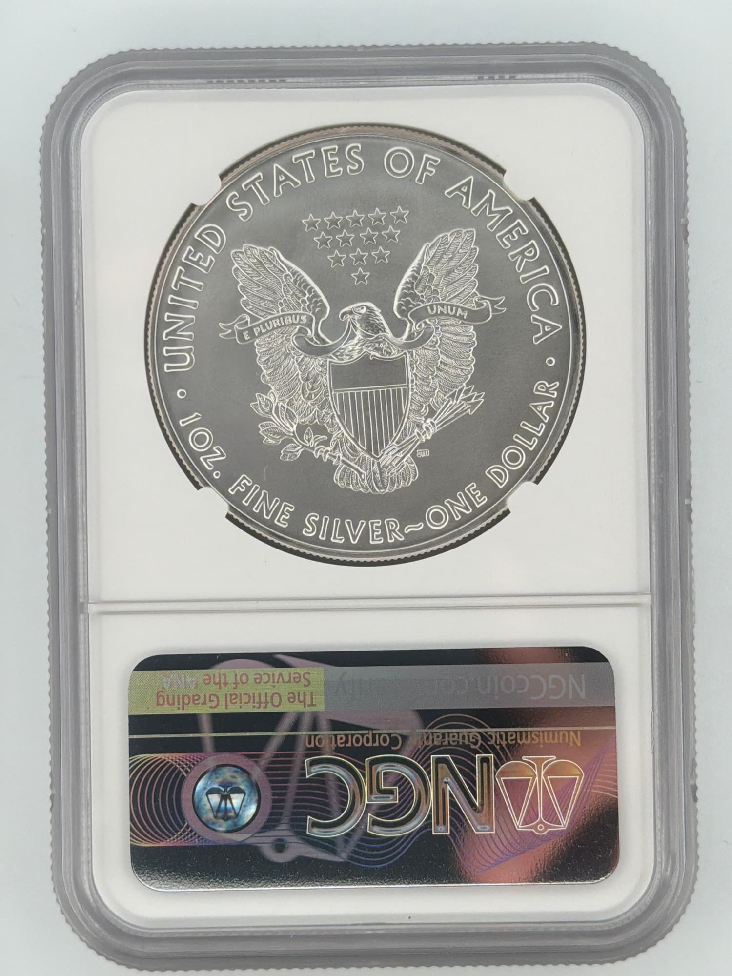2021 American Silver Eagle Heraldic Eagle T-1 $1 NGC MS70 North Carolina State 21 of 50 - Alternate view