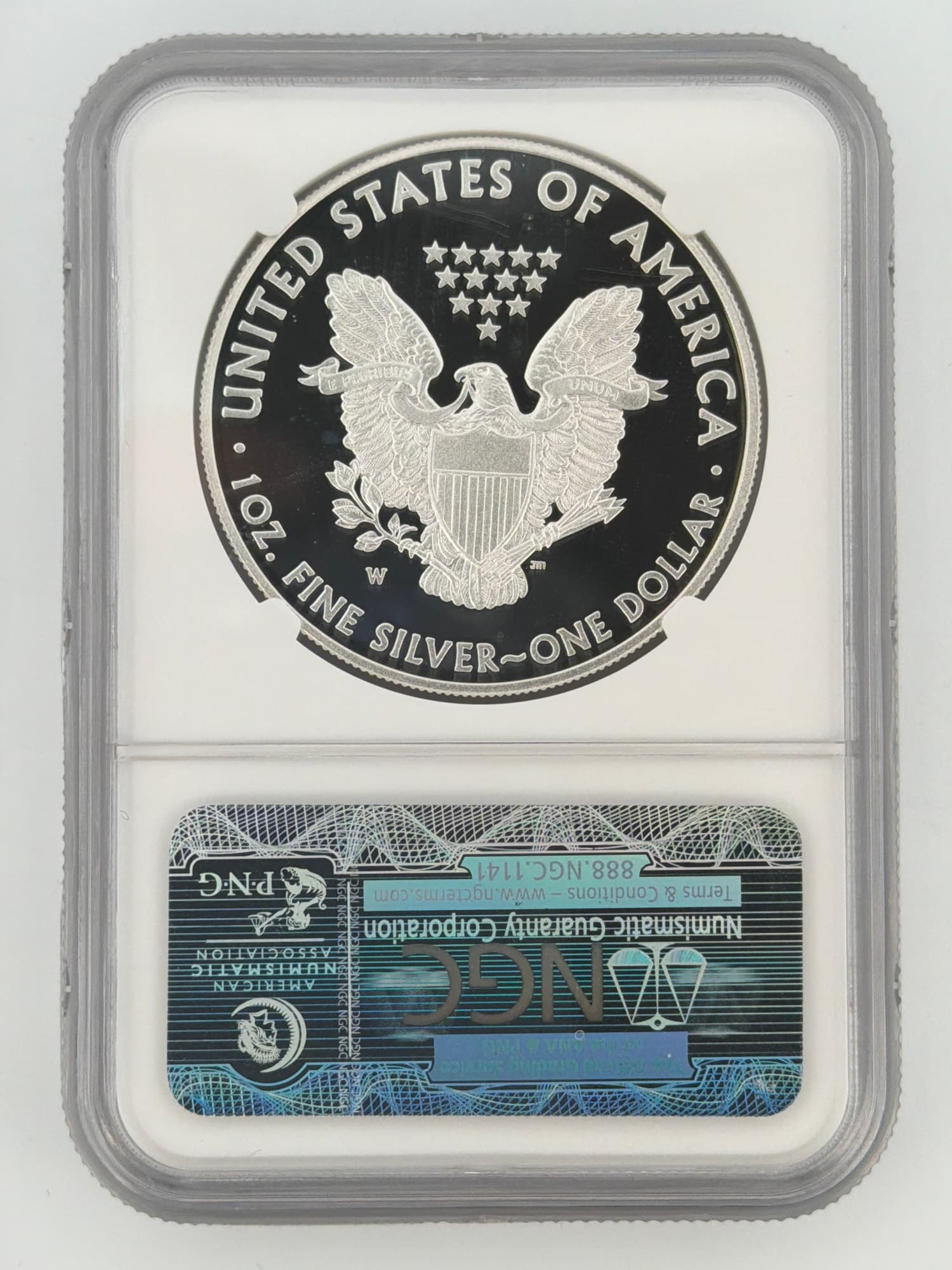 2015-W American Silver Eagle $1 NGC PF70 Ultra Cameo First Day of Issue - Alternate view