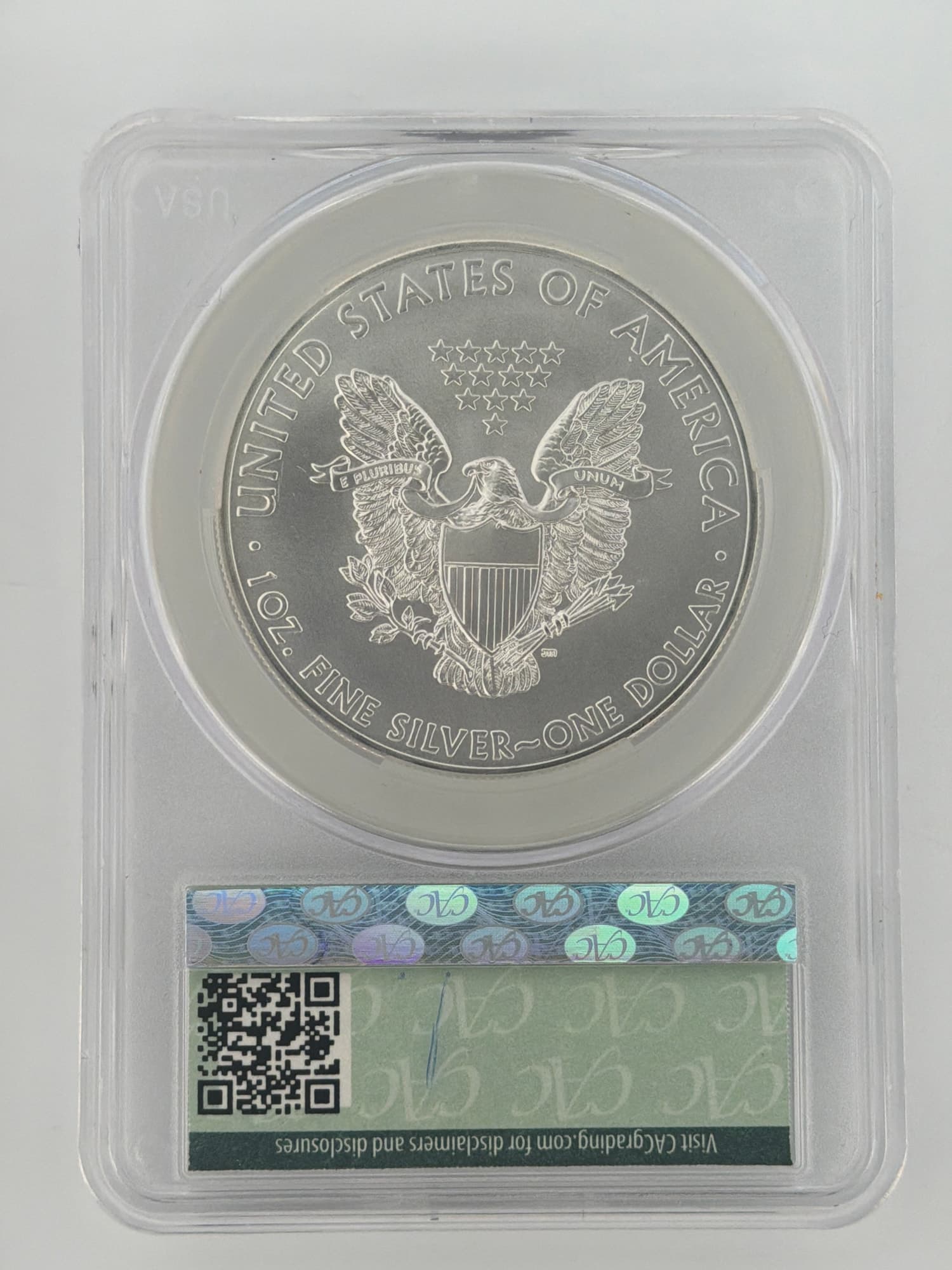 2014 American Silver Eagle $1 CAC MS70 — 1 oz Fine Silver - Alternate view