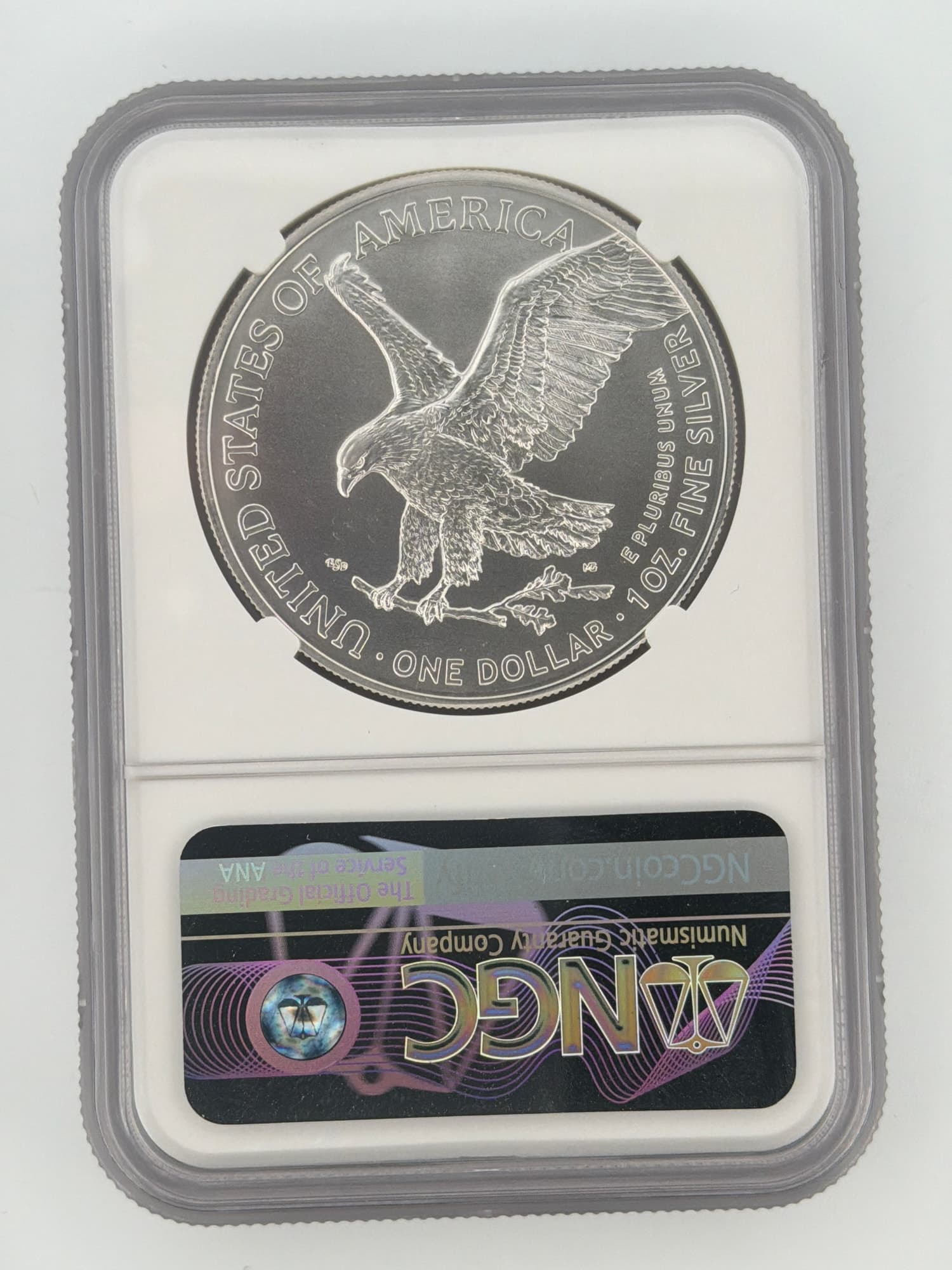 2022 American Silver Eagle $1 NGC MS70 U.S. State Series Rhode Island #45/50 - Alternate view