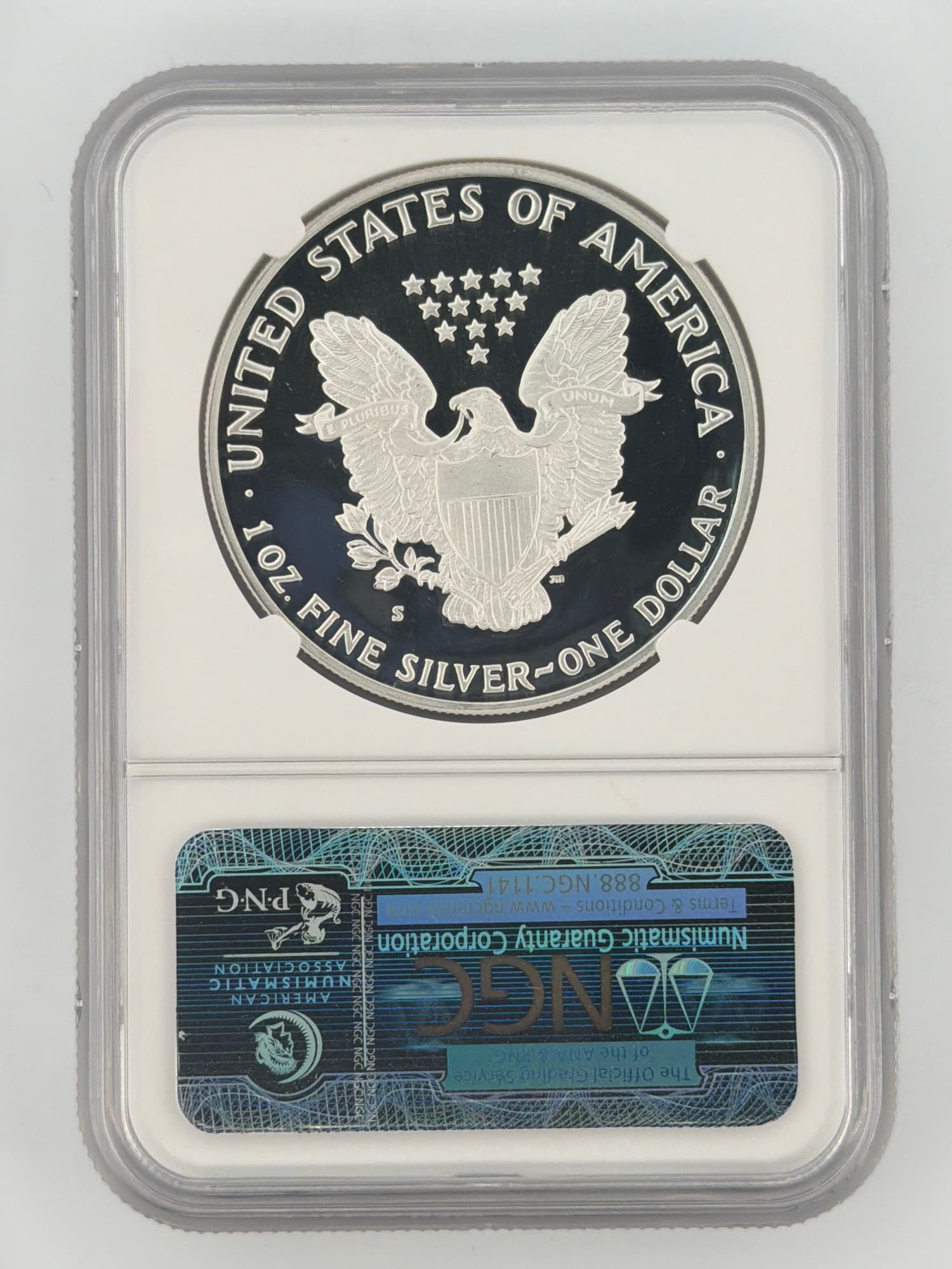 1986-S American Silver Eagle $1 NGC PF 69 Ultra Cameo First Year of Issue - Alternate view