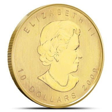 Gold Canadian Maple Leaf | 1/4 oz (Random Year) - Alternate view