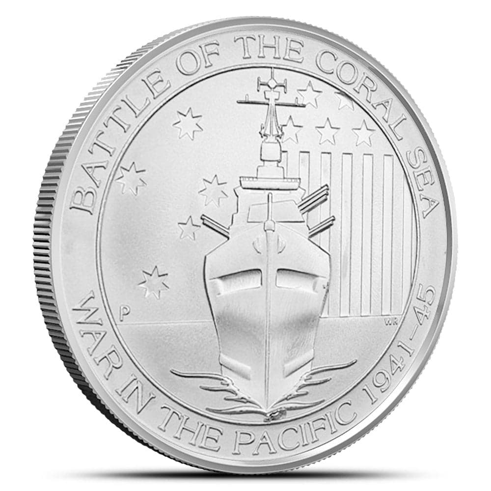 Australian Battle Of The Coral Sea Silver Coin | 1/2 oz - Alternate view