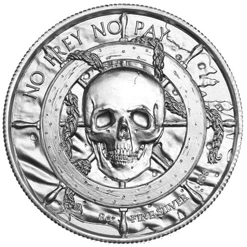 2 oz Elemetal Privateer Series Silver Round (Series #1-6) - Alternate view