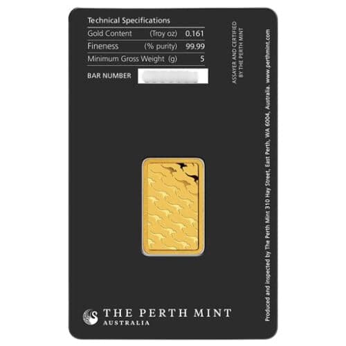 Australian Perth Mint Gold Bar (In Assay) | 5 Gram - Alternate view