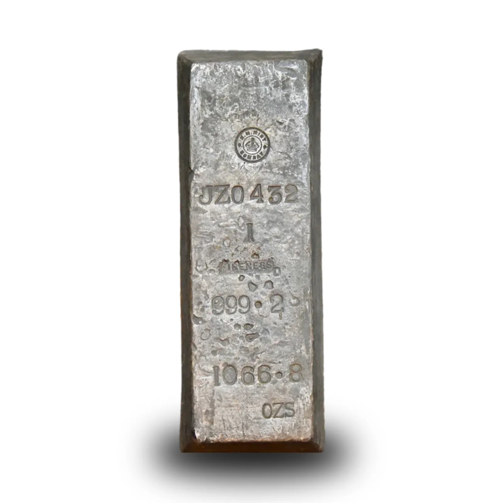 1,066.8 oz .999 Silver Shipwreck Bar — SS Gairsoppa, HM Mint Bombay - Silver Bars from Lone Star Coins