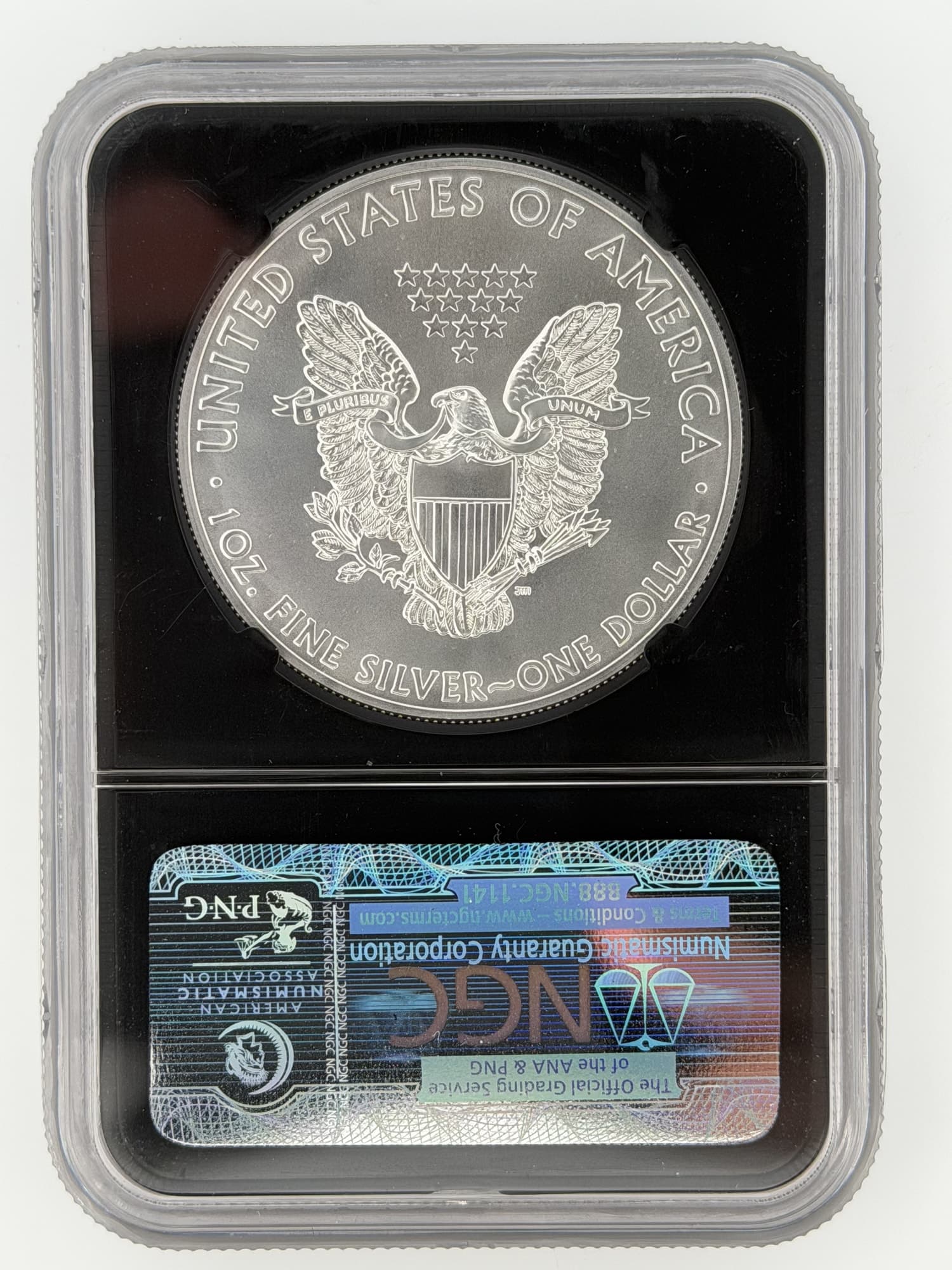 2015 American Silver Eagle $1 NGC MS70 Early Releases - Alternate view