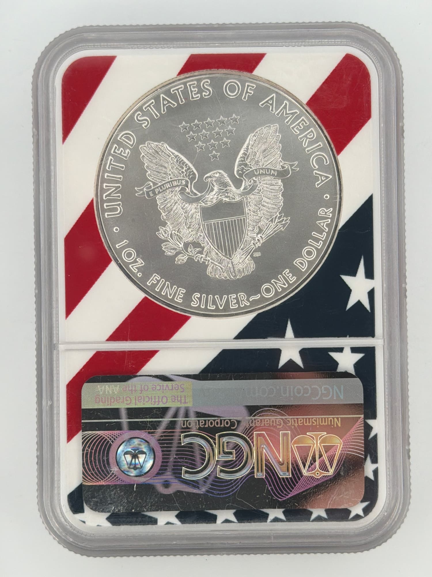 2016 American Silver Eagle S$1 NGC MS69 Eagle 30th Anniversary - Alternate view