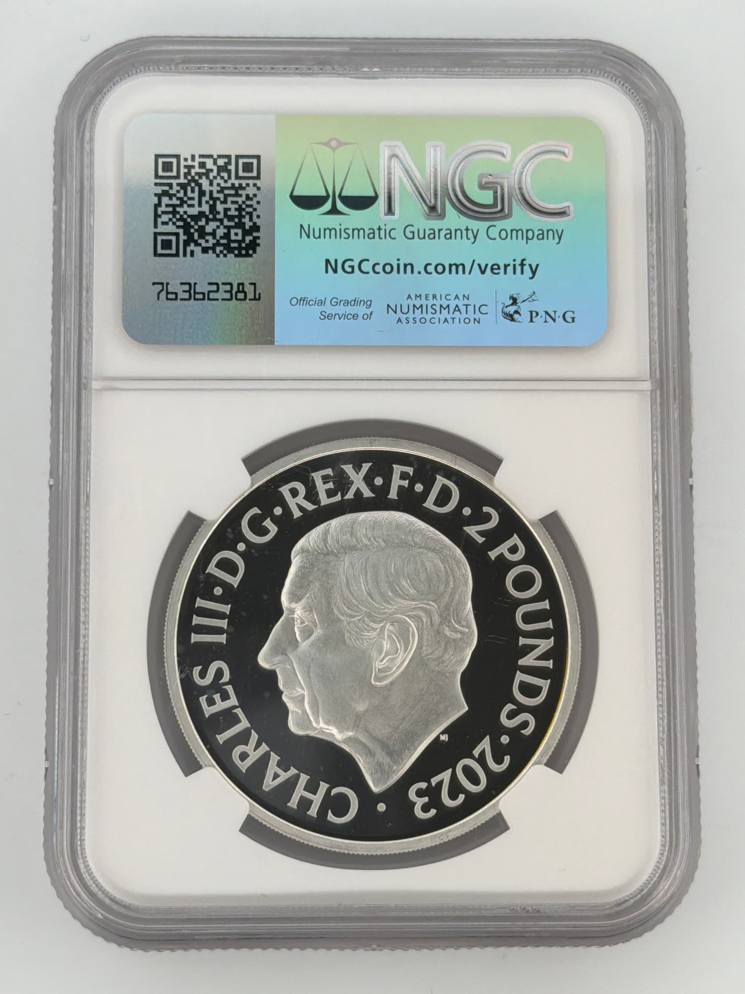 2023 Great Britain £2 Lion and the Eagle 1 oz Silver Proof NGC PF70 Ultra Cameo First Releases Mercanti Signed - Alternate view