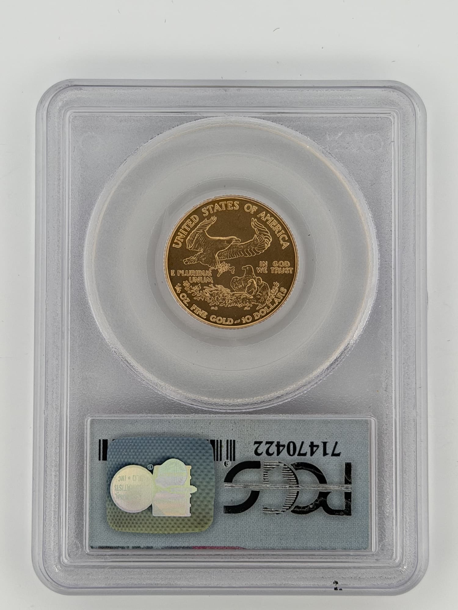 2000 $10 American Gold Eagle 1/4 oz PCGS MS69 WTC Ground Zero Recovery - Alternate view
