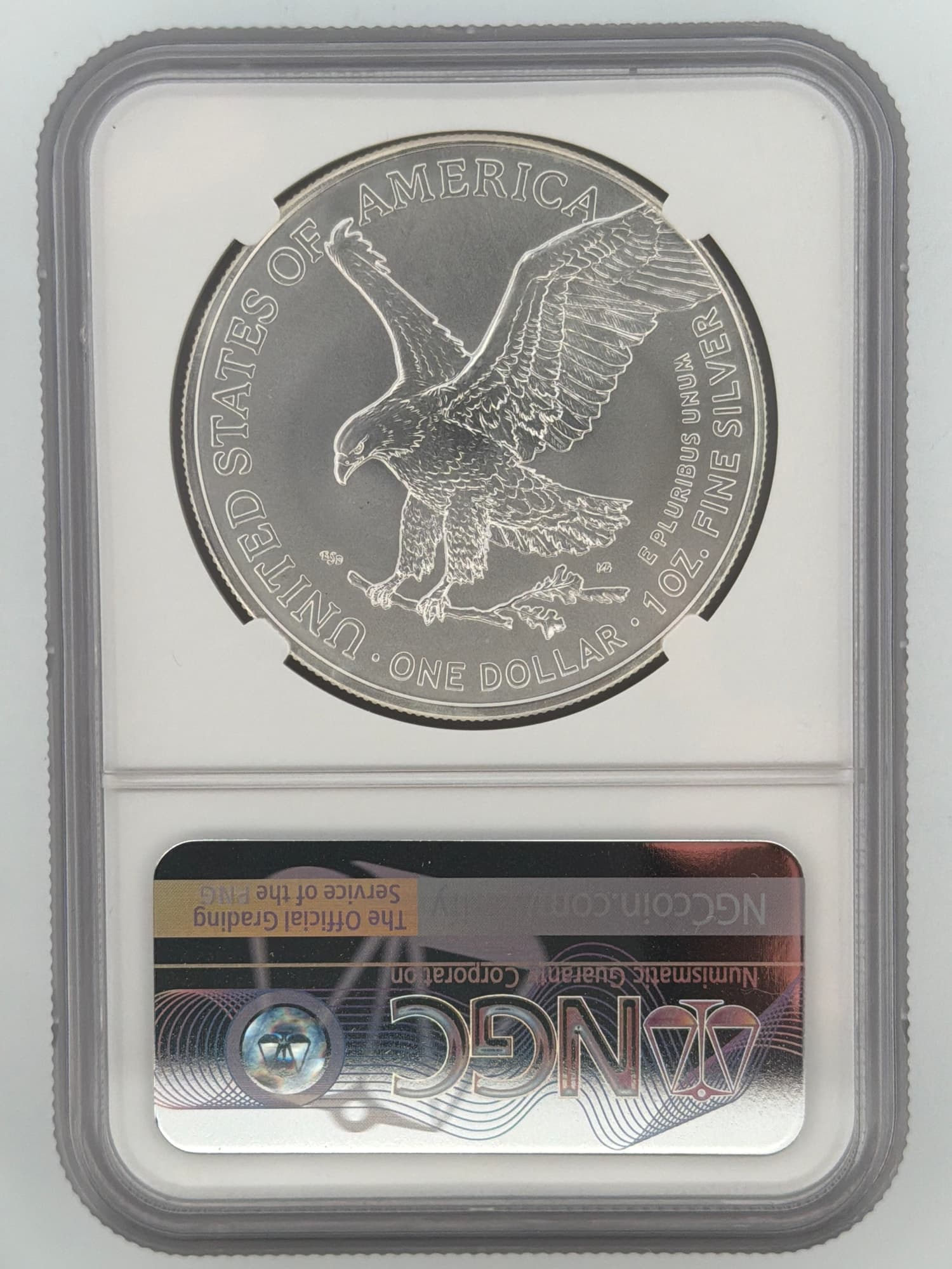 2022-W American Silver Eagle $1 NGC MS70 U.S. State Series Connecticut #31 - Alternate view