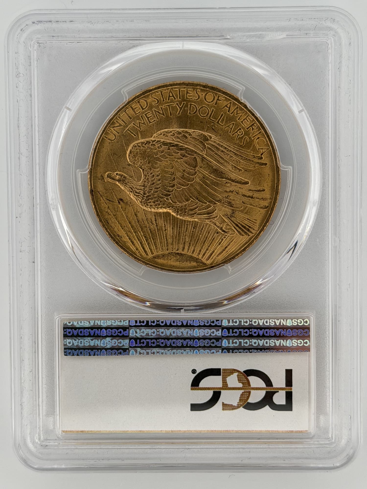 1908-P $20 No Motto Gold Double Eagle (Rough Rider Hoard) PCGS MS63 - Alternate view