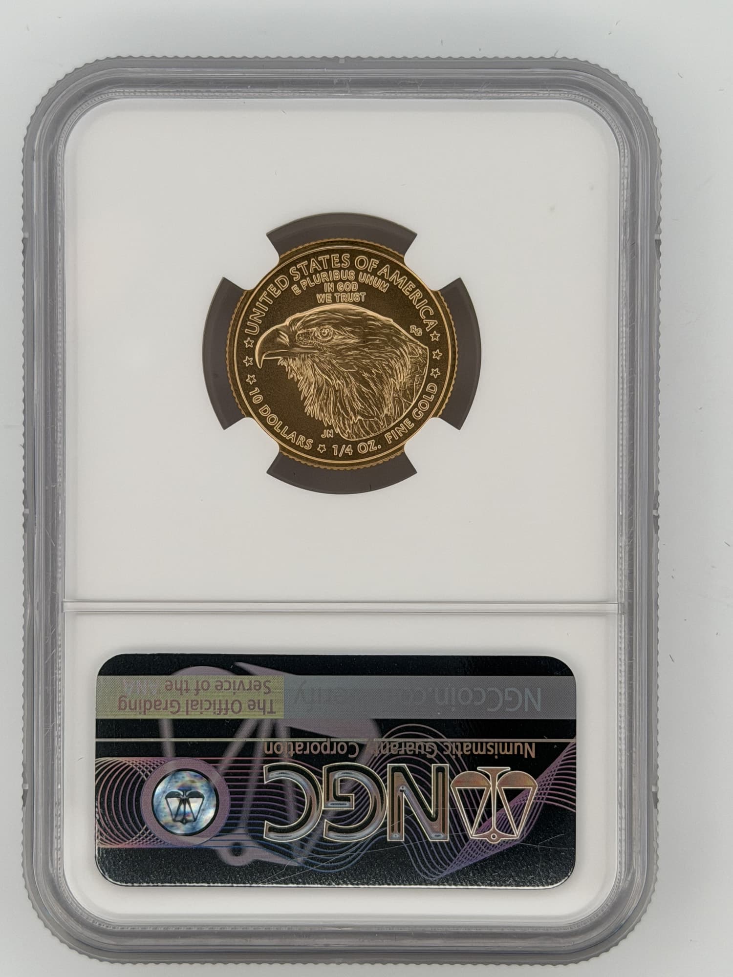2021 American Gold Eagle 1/4 oz $10 Type 2 NGC MS70 First Day of Issue - Alternate view