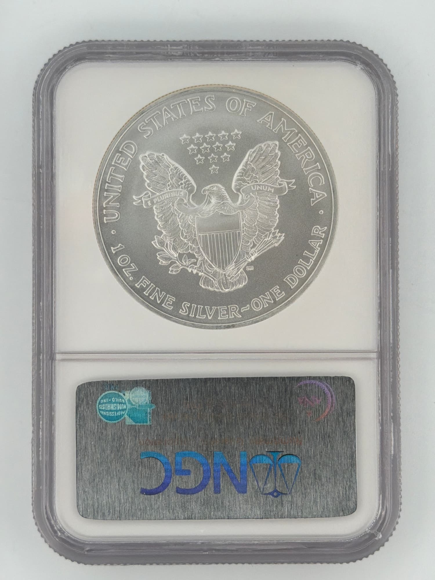 2005 American Silver Eagle $1 NGC MS-69 — 1 oz Fine Silver - Alternate view
