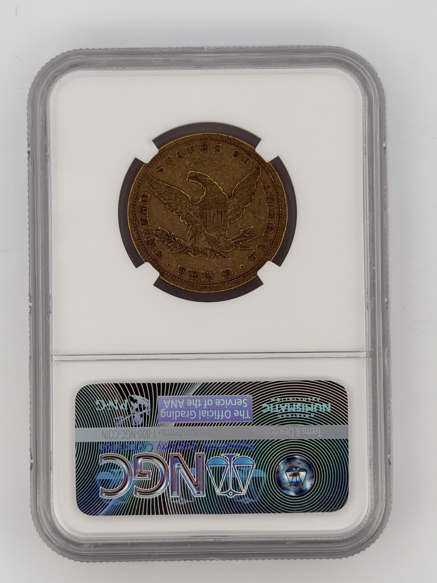 1848 Liberty Head Eagle $10 Gold (Granite Lady Hoard) NGC VF35 - Alternate view