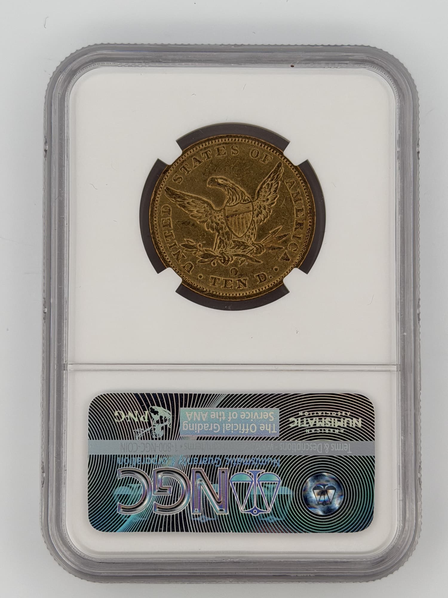 1847-O Liberty Head Eagle $10 Gold (Granite Lady Hoard) NGC AU50 - Alternate view