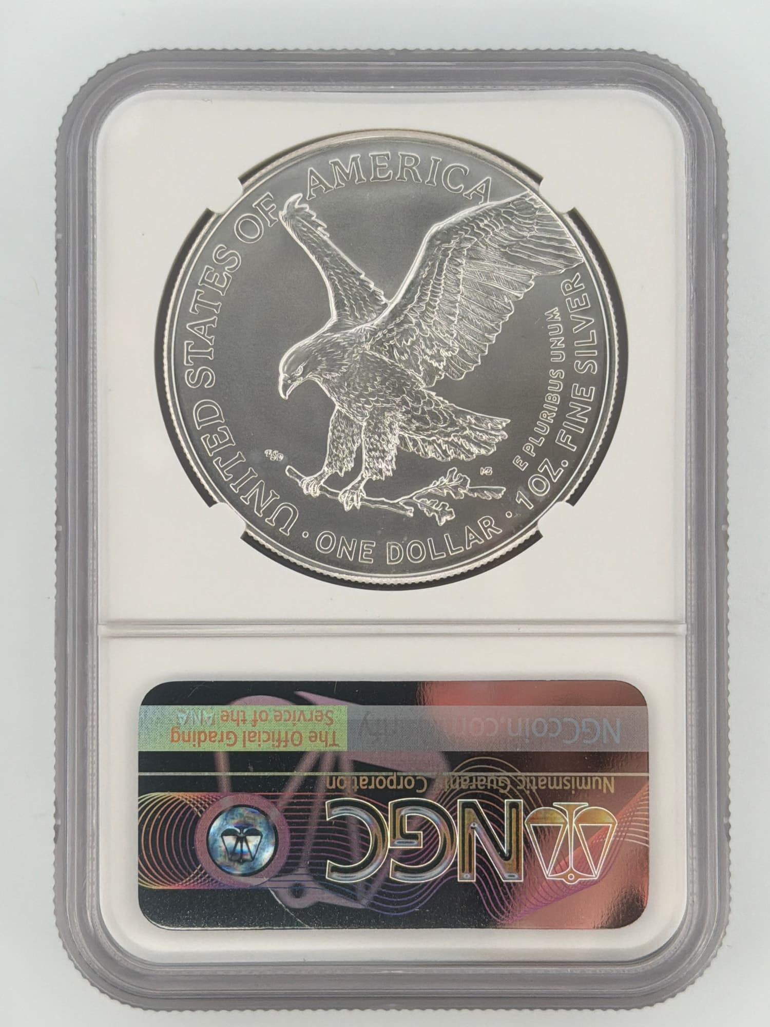 2022 American Silver Eagle $1 NGC MS70 U.S. State Series - Vermont (State 27 of 50) - Alternate view