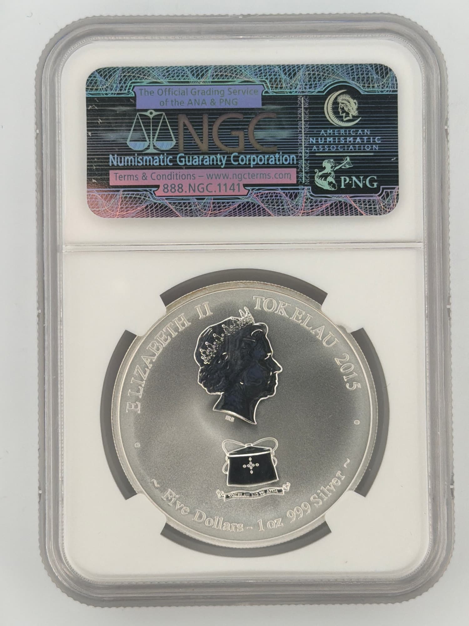 2015 Tokelau Year of the Goat 1 oz Silver $5 NGC PF70 Reverse Proof Early Releases - Alternate view