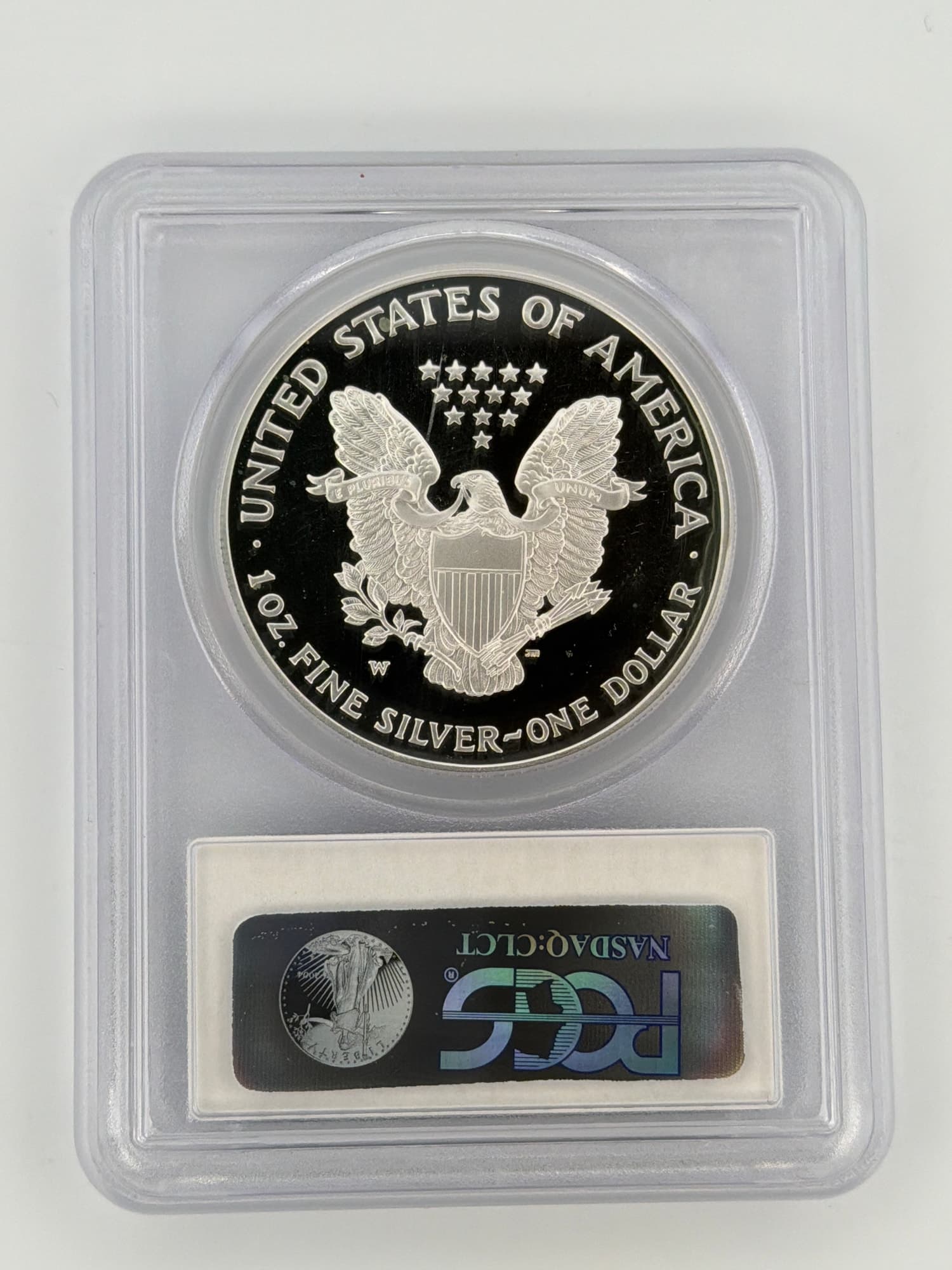 2003-W American Silver Eagle $1 PCGS PR70 Deep Cameo Proof - Alternate view