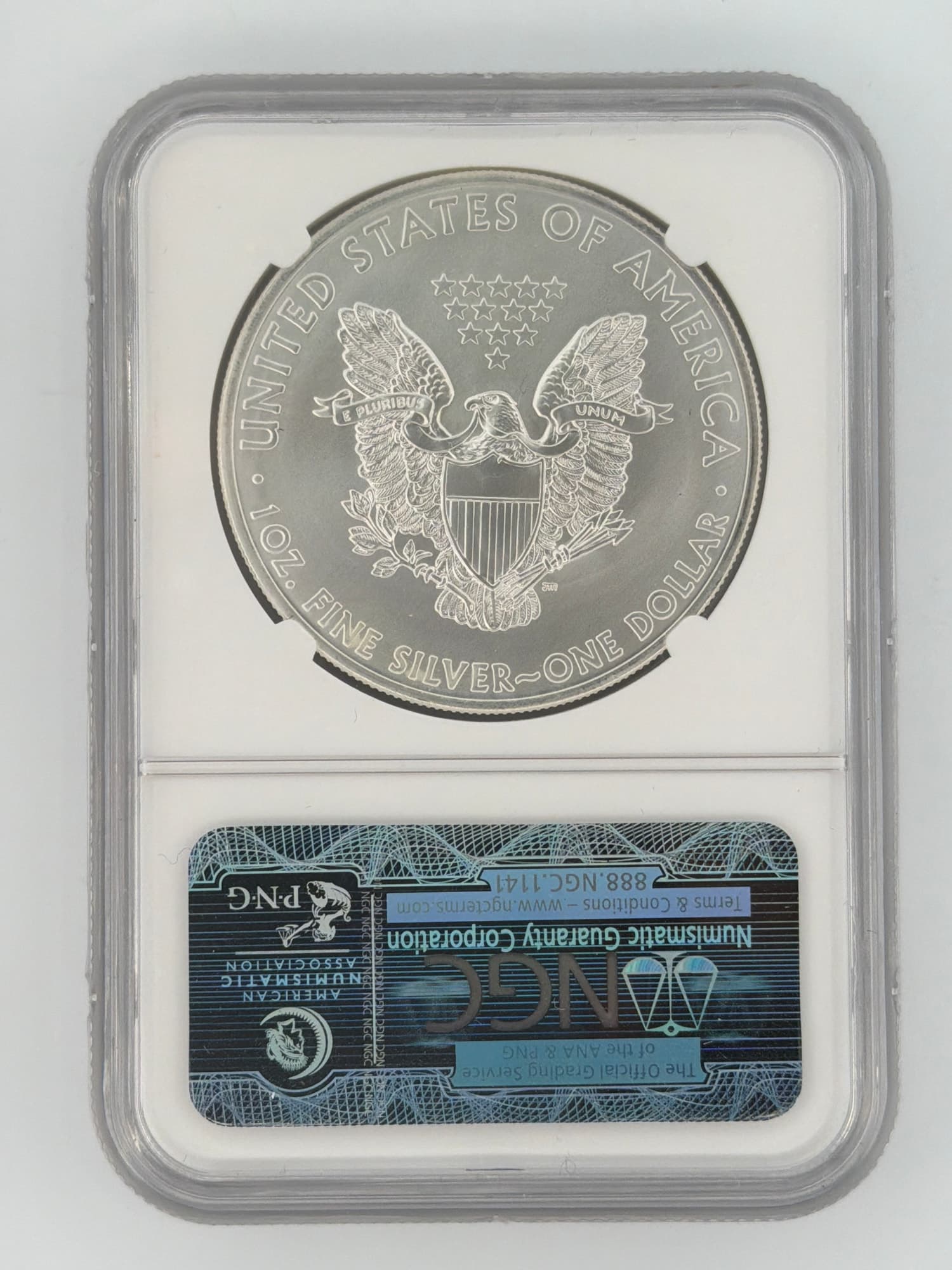 2014-S American Silver Eagle $1 NGC MS70 Early Releases — San Francisco Mint - Alternate view