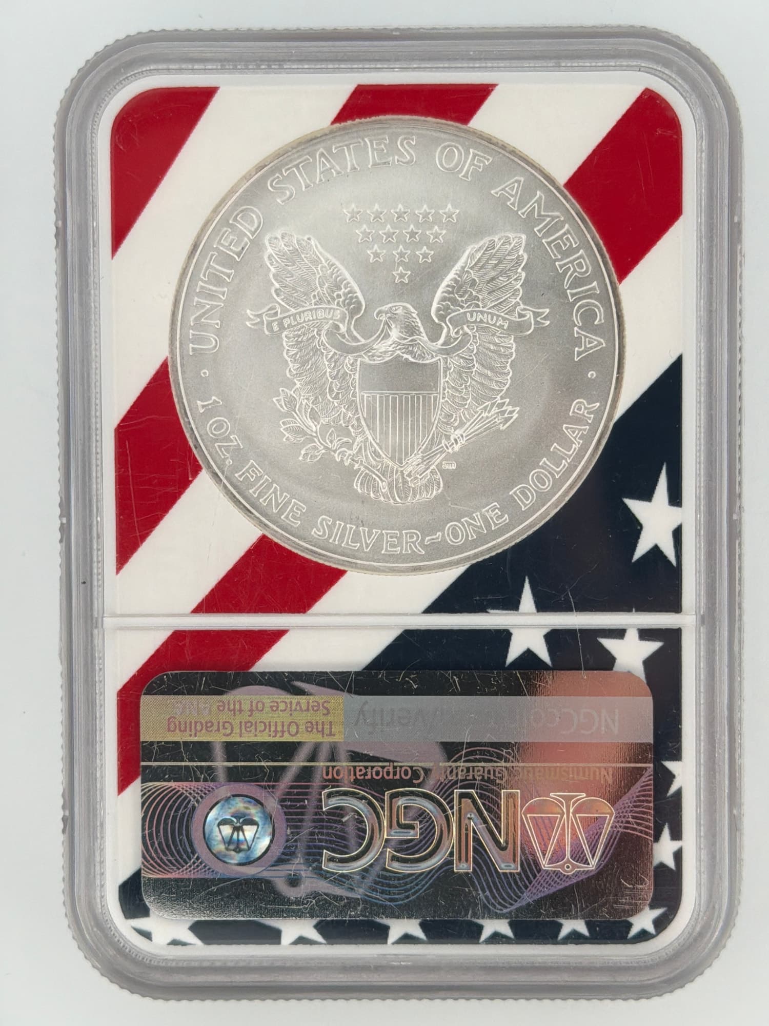 2006 American Silver Eagle $1 NGC MS 69 — 1 oz Fine Silver - Alternate view