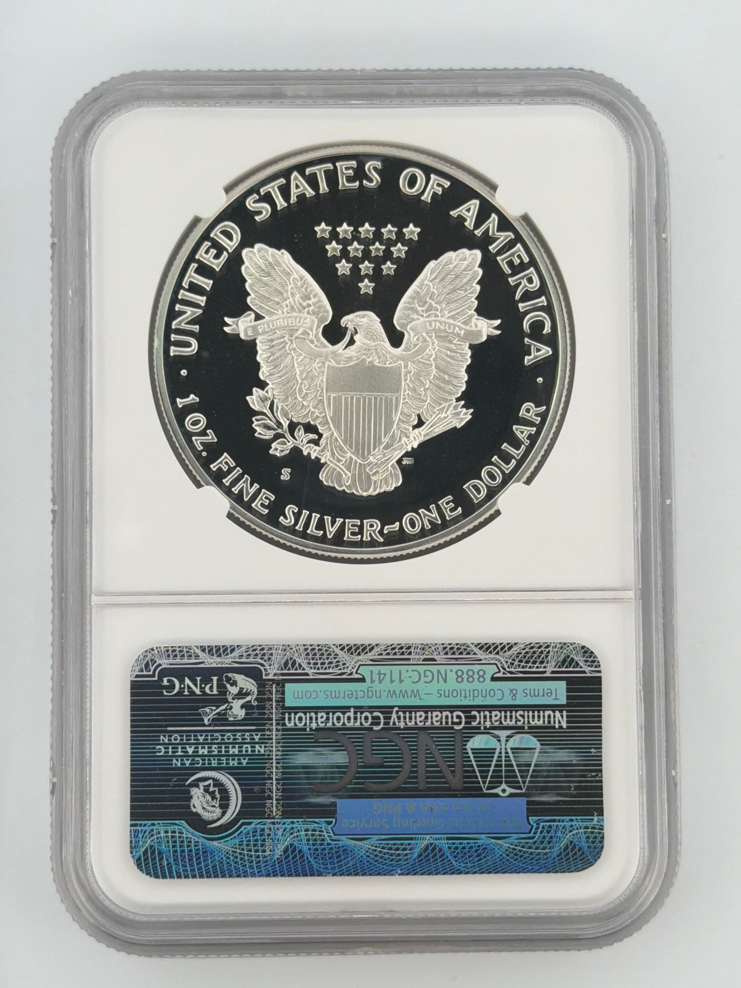 1990-S American Silver Eagle $1 NGC PF 70 Ultra Cameo - Alternate view