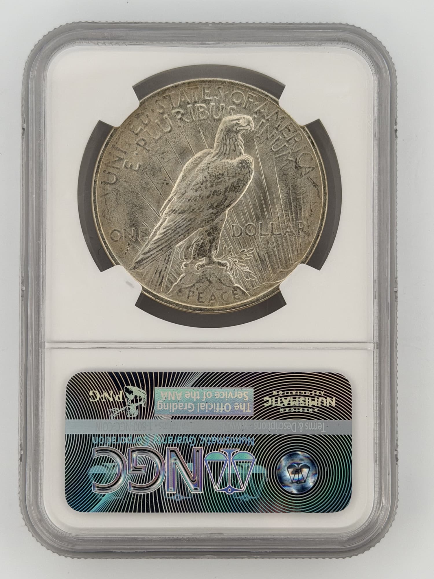 1923 Peace Dollar $1 NGC MS 63 Silver Coin - Alternate view