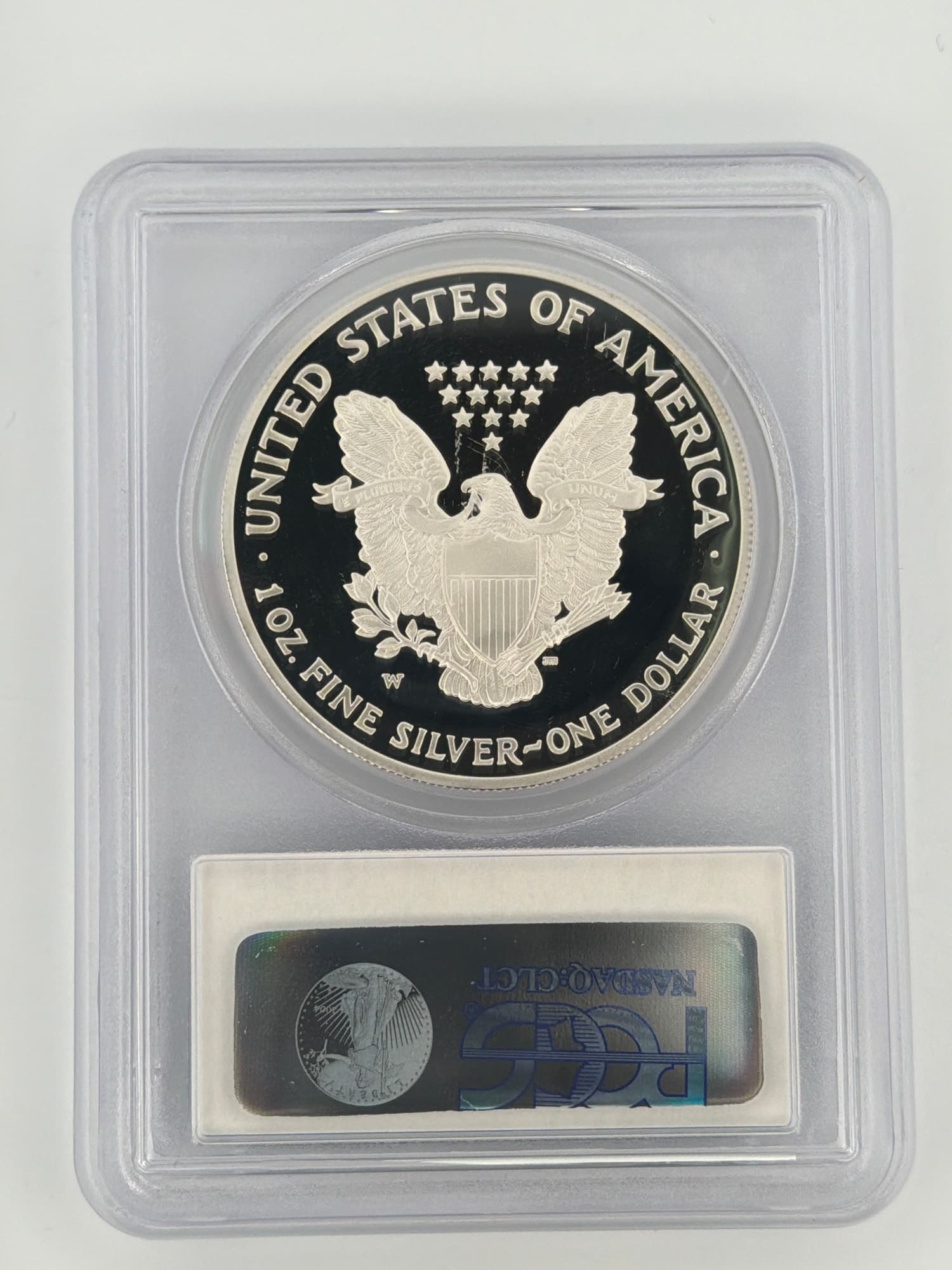 2005-W American Silver Eagle $1 PCGS PR70DCAM Proof - Alternate view