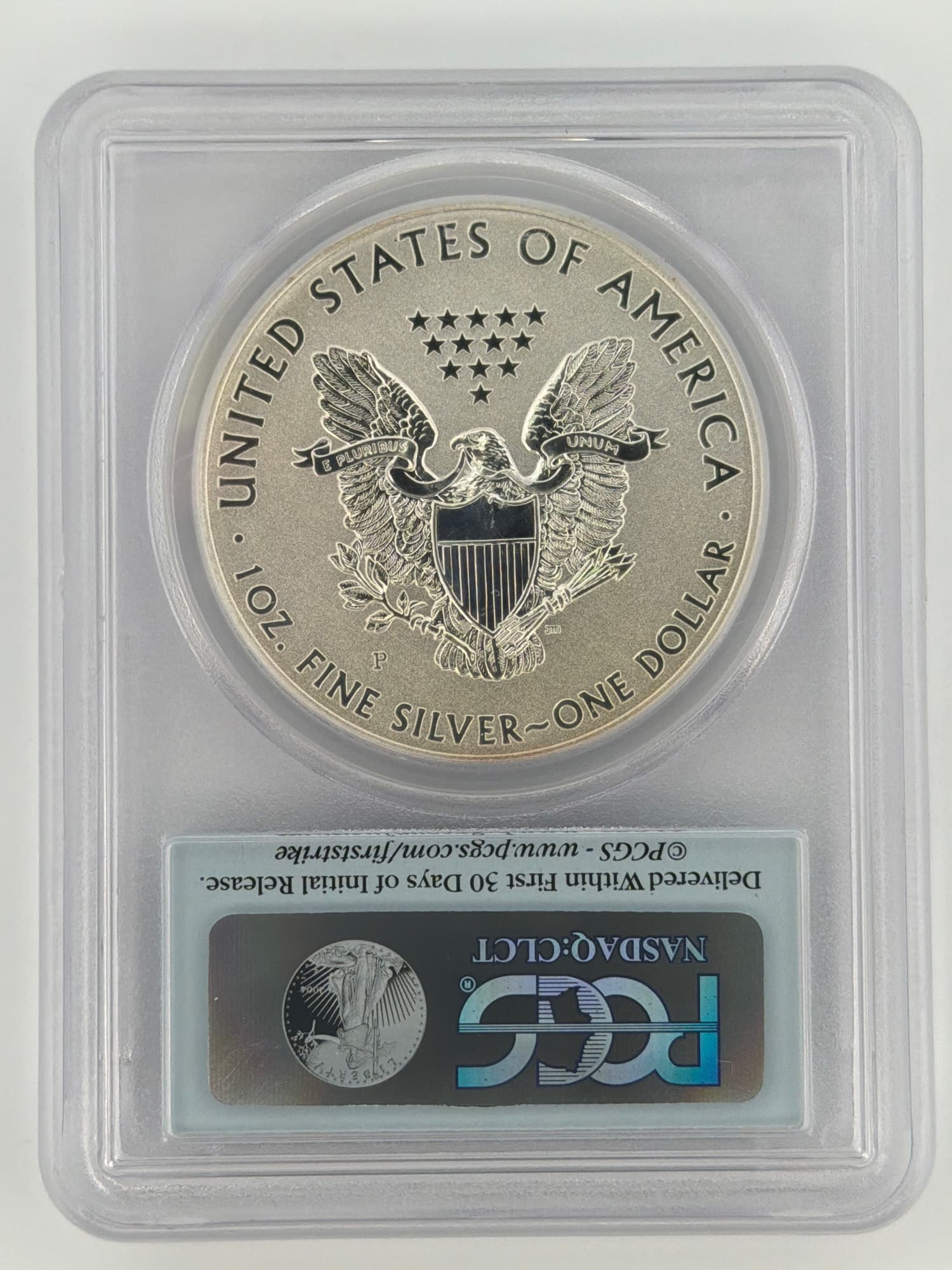2011-P American Silver Eagle Reverse Proof PR69 PCGS First Strike 25th Anniversary - Alternate view