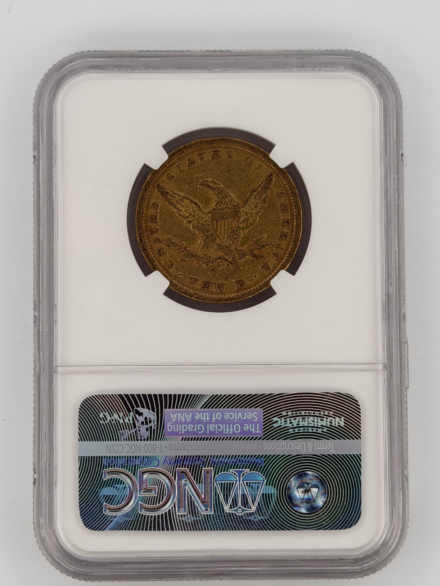 1847-O Liberty Head Eagle $10 Gold (Granite Lady Hoard) NGC AU50 - Alternate view