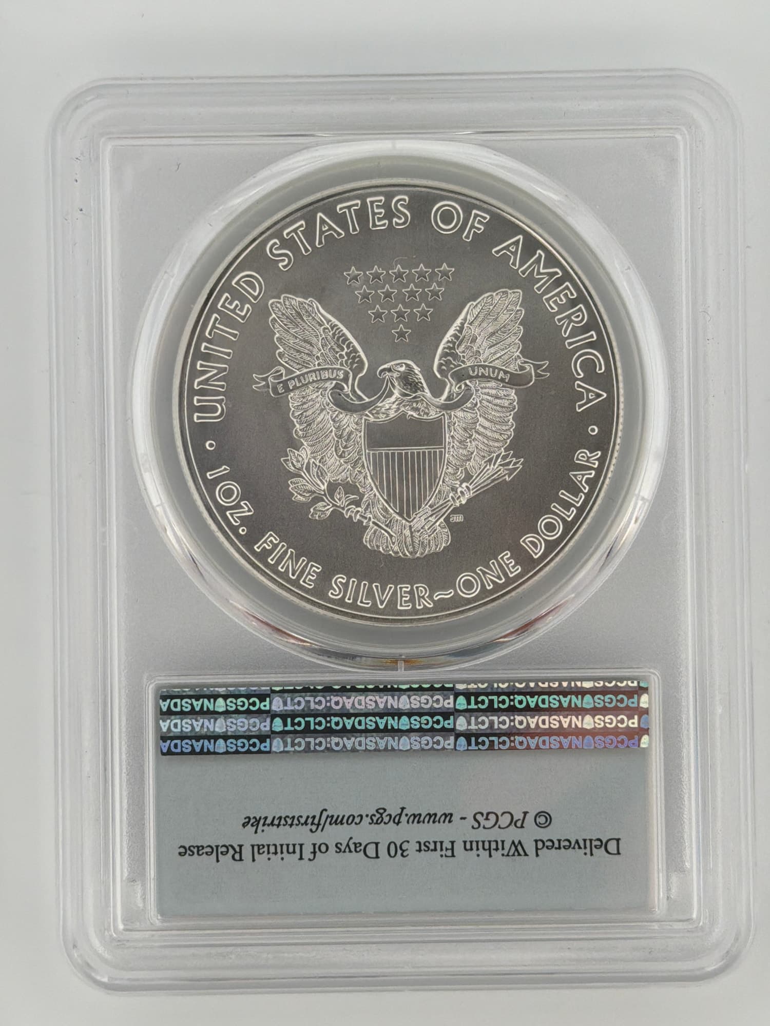 2019 American Silver Eagle $1 PCGS MS70 First Strike - Alternate view
