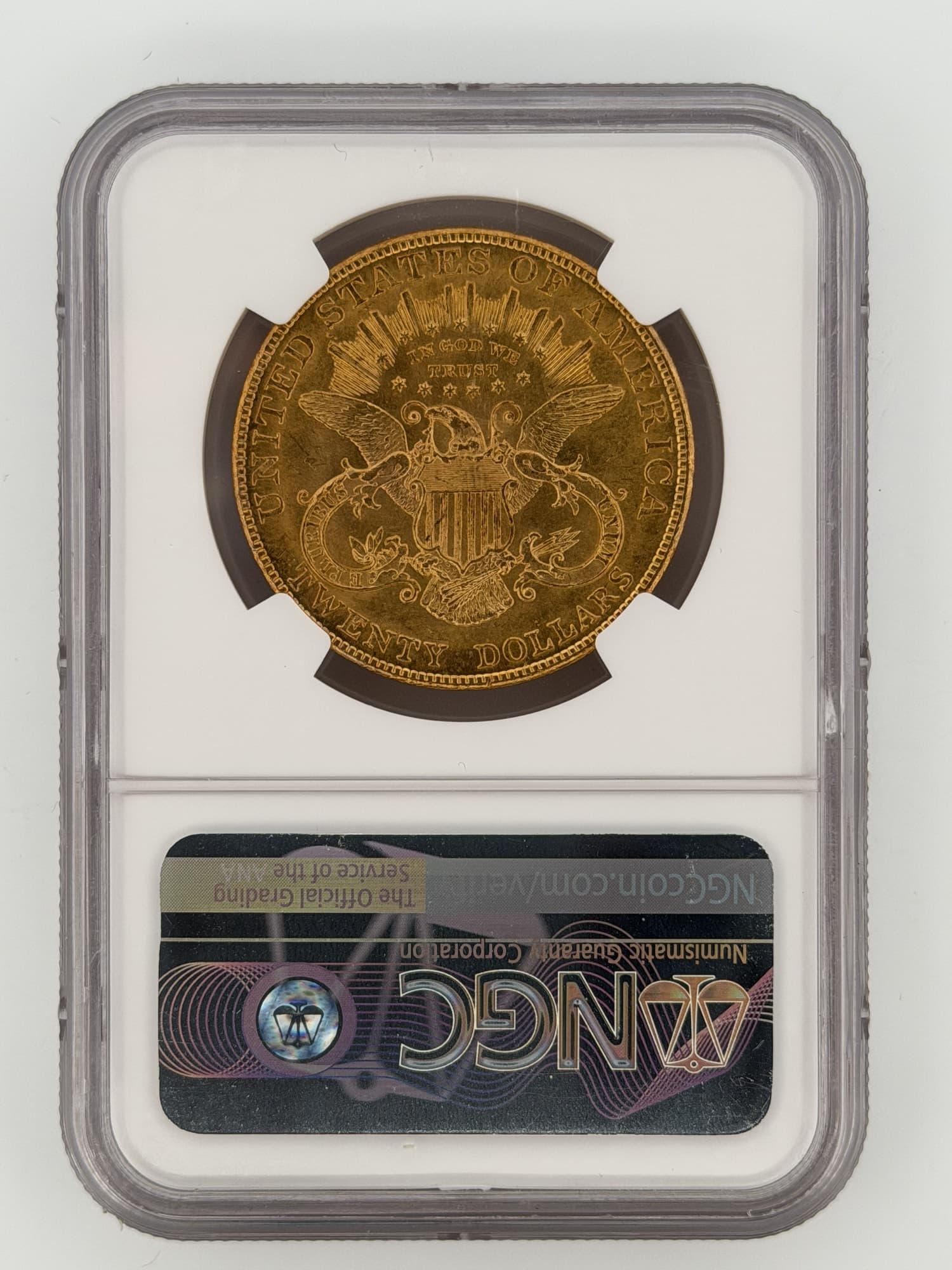1907 Liberty Head Double Eagle $20 Gold NGC MS61 - Alternate view