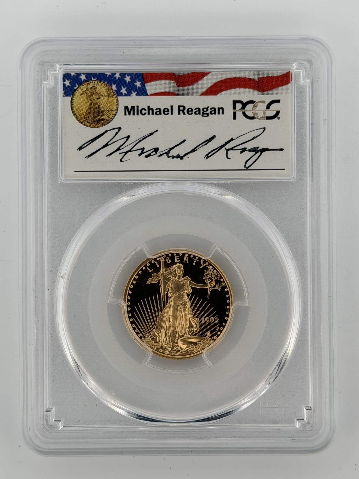 1992-P $10 American Gold Eagle PCGS PR69DCAM Reagan Legacy Series - Alternate view